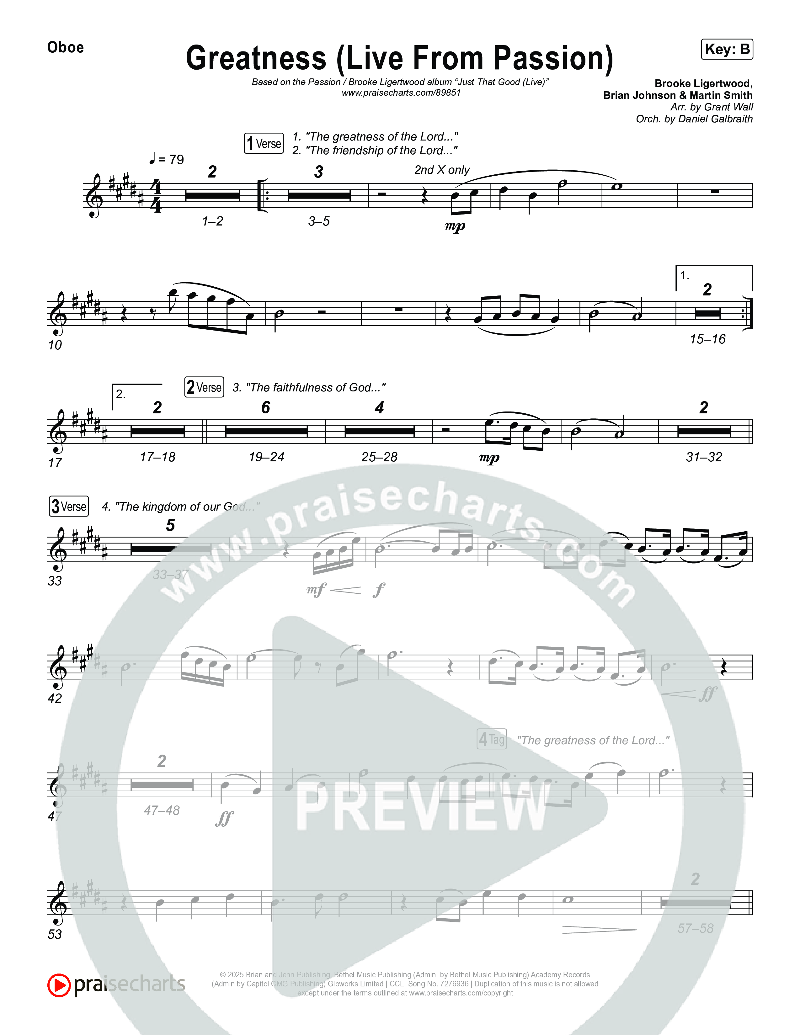 Greatness (Live From Passion 2026) Oboe (Passion / Brooke Ligertwood)