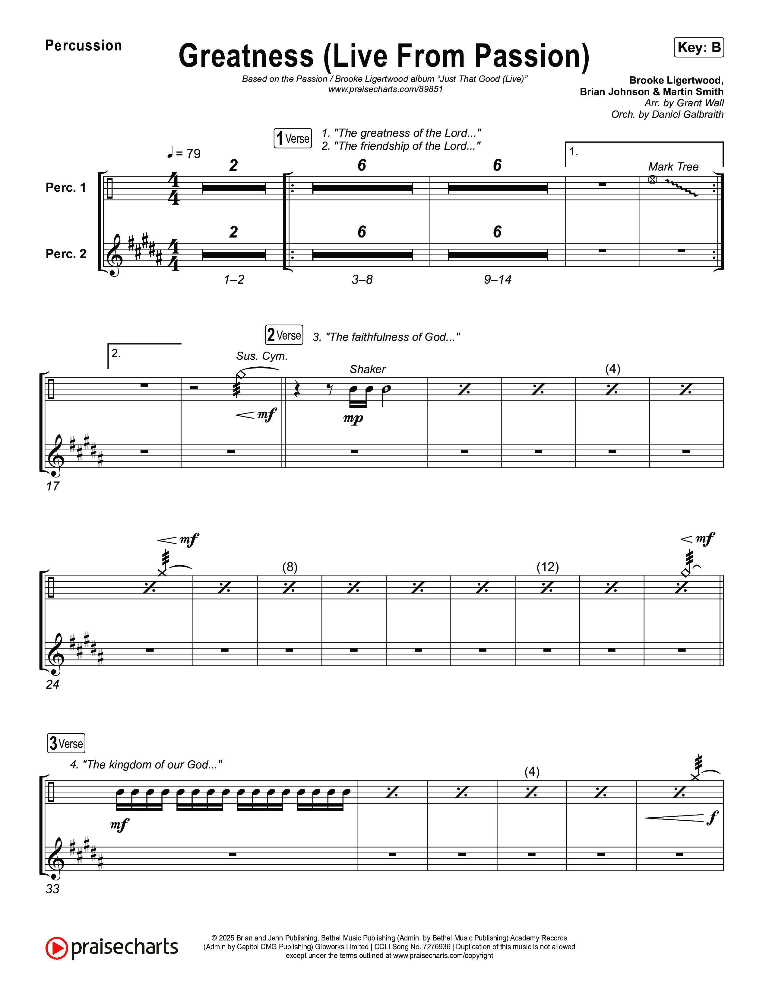 Greatness (Live From Passion 2026) Percussion (Passion / Brooke Ligertwood)