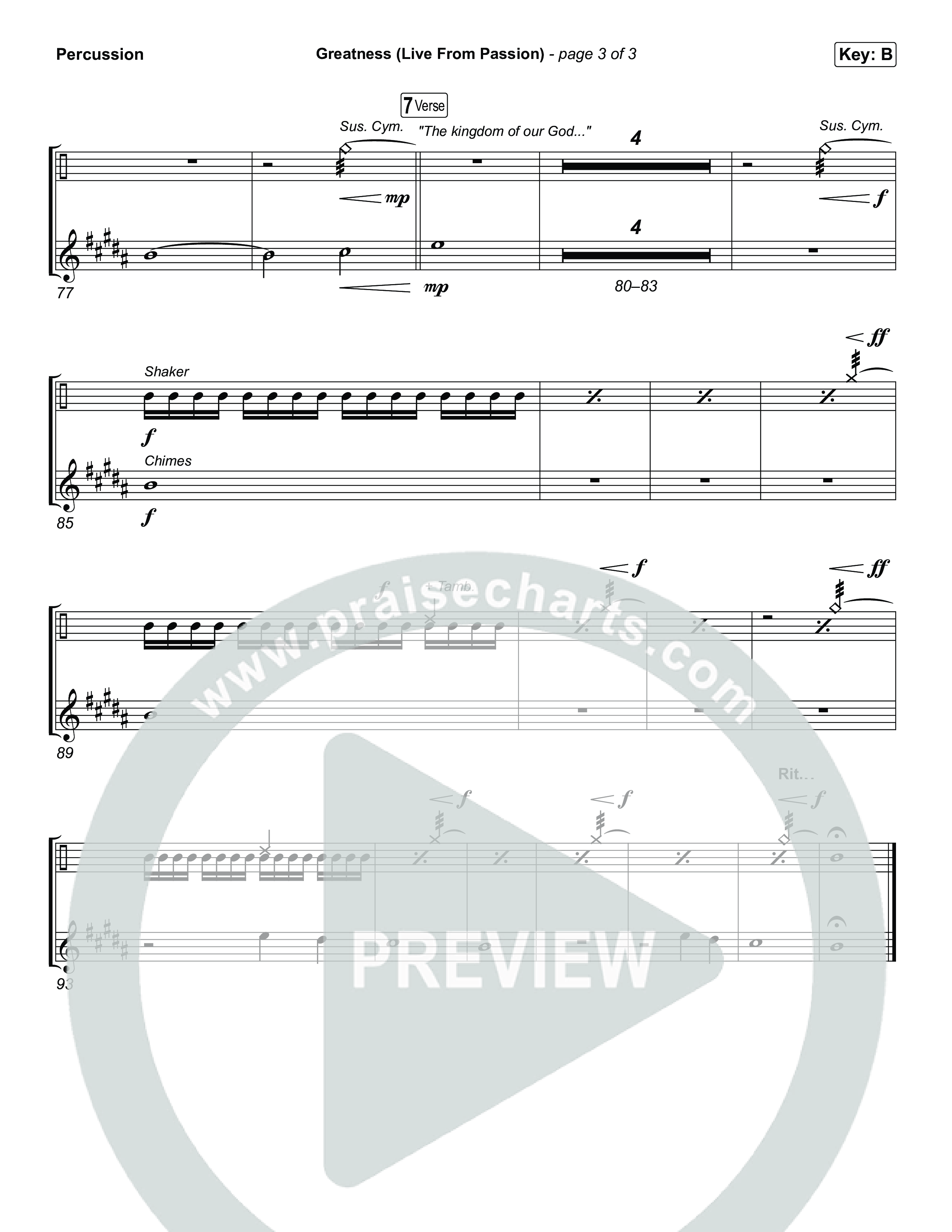 Greatness (Live From Passion 2026) Percussion (Passion / Brooke Ligertwood)