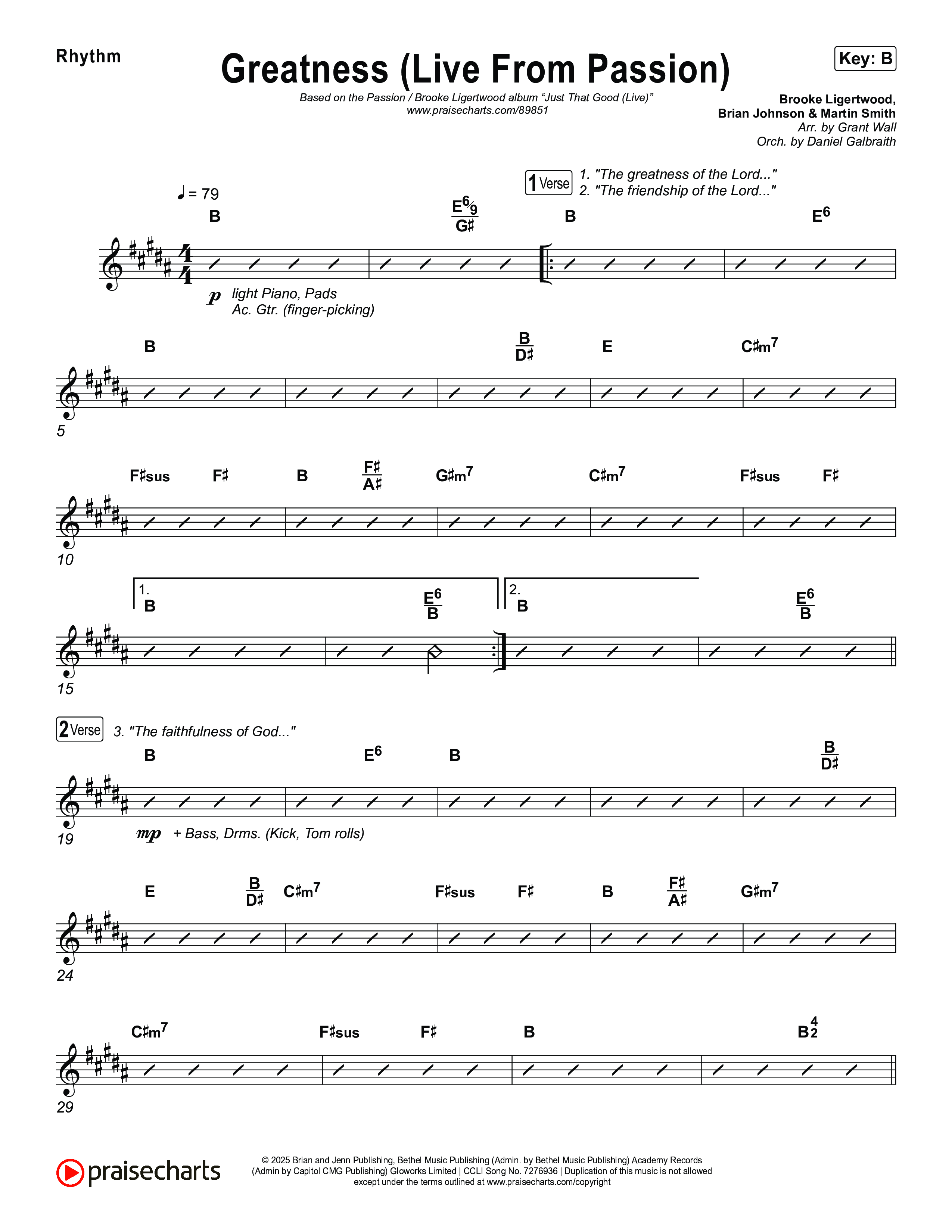 Greatness (Live From Passion 2026) Rhythm Pack (Passion / Brooke Ligertwood)