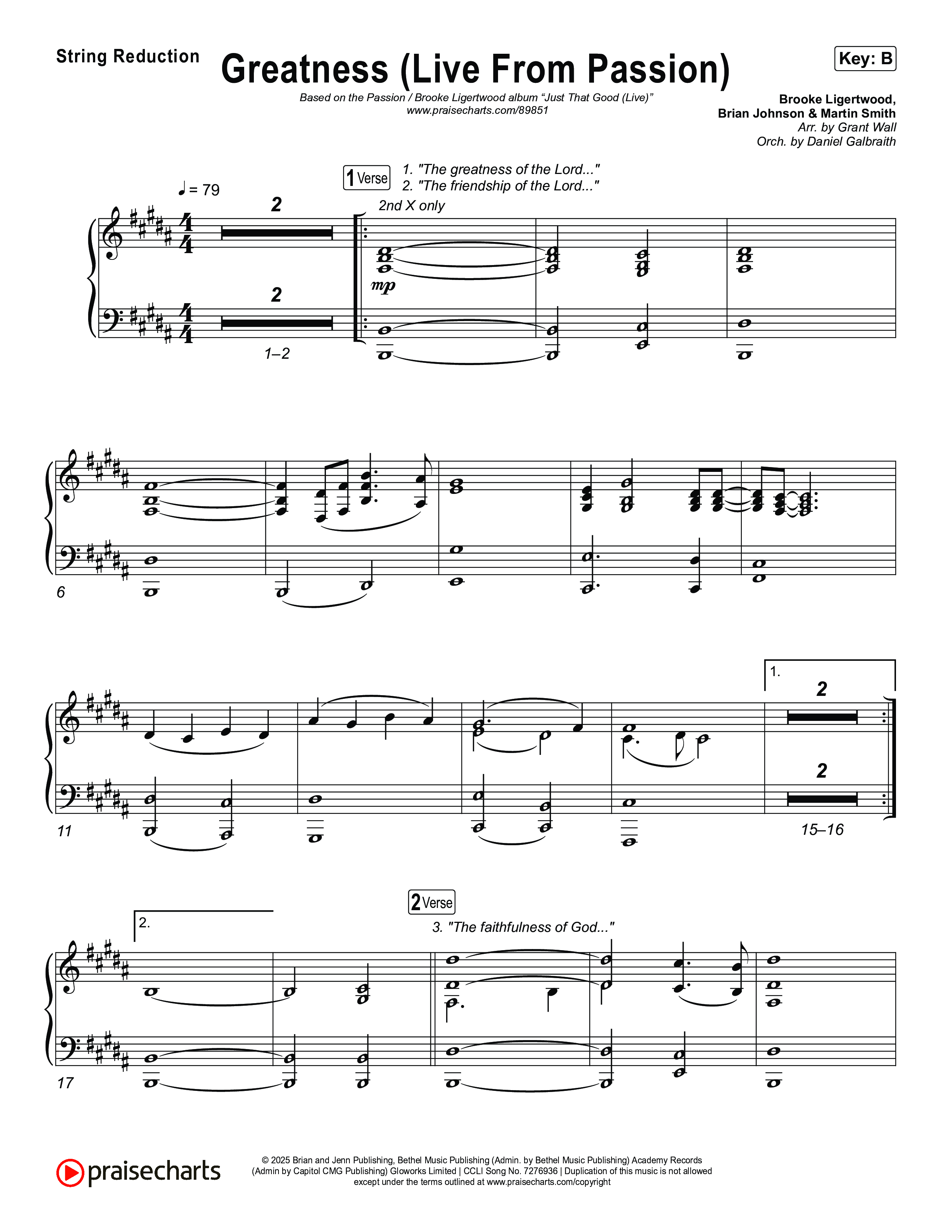 Greatness (Live From Passion 2026) String Reduction (Passion / Brooke Ligertwood)