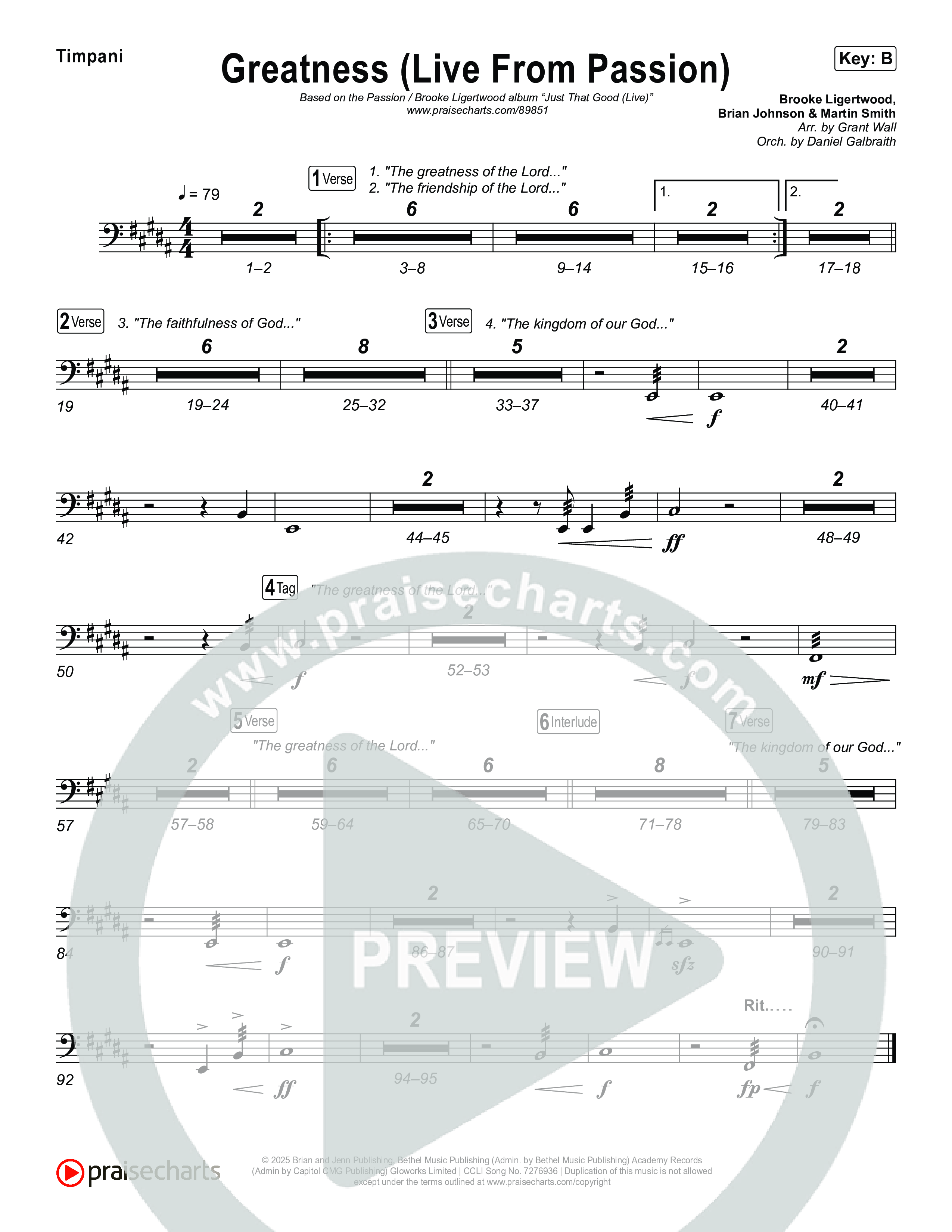 Greatness (Live From Passion 2026) Timpani (Passion / Brooke Ligertwood)