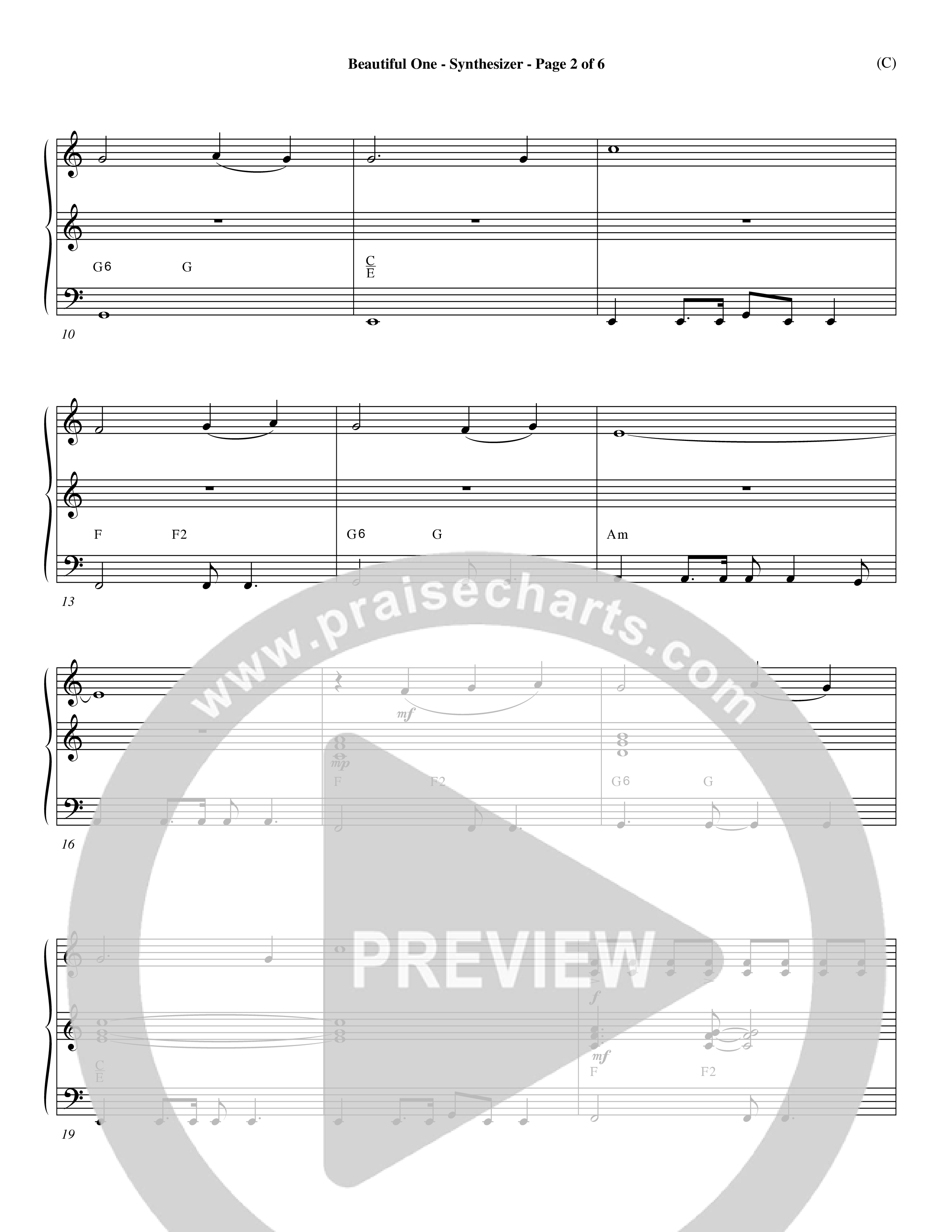 Beautiful One (Choral Anthem SATB) Synth (Word Music Choral / Orch. Paul Nelson)