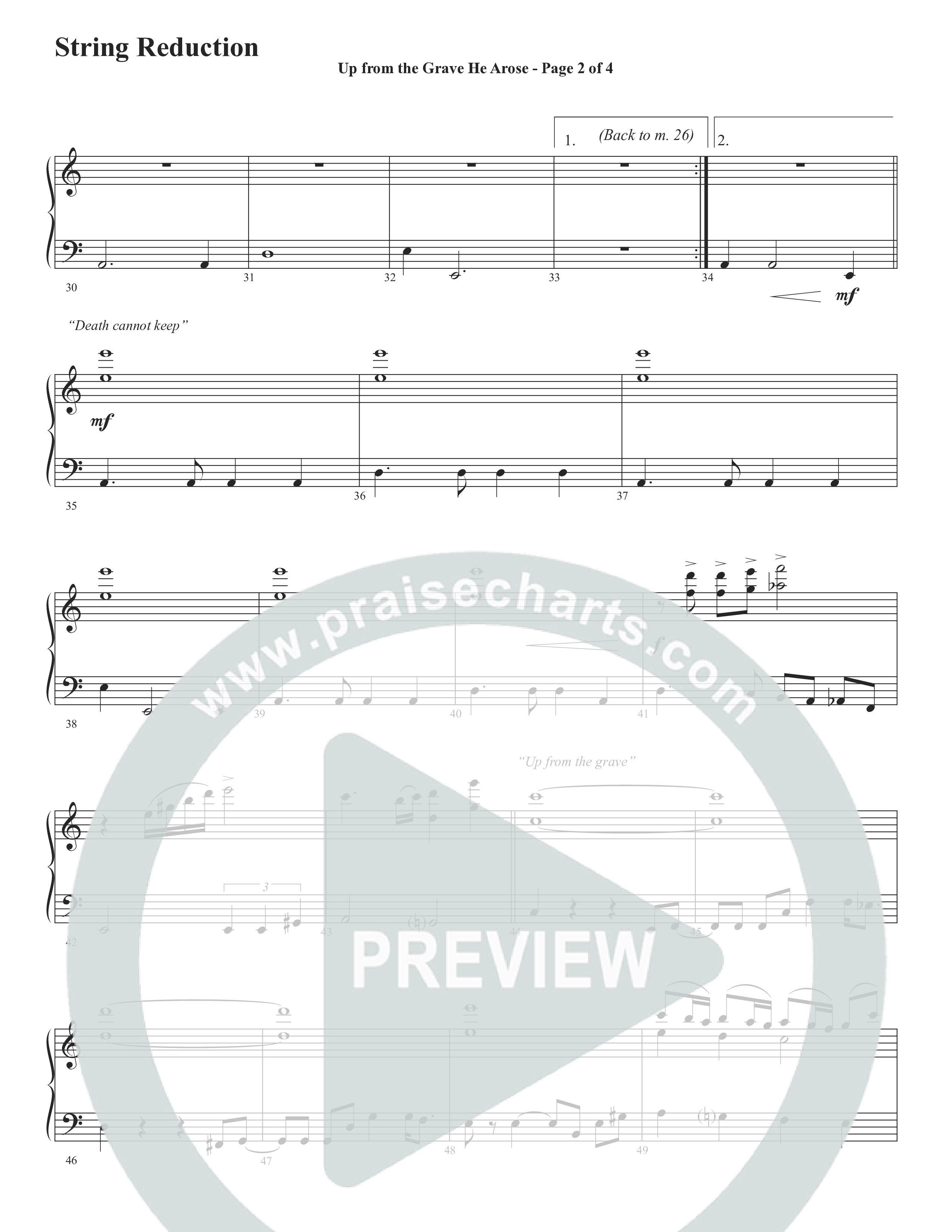 Up From The Grave He Arose (Choral Anthem SATB) String Reduction (Word Music Choral / Arr. Marty Parks)