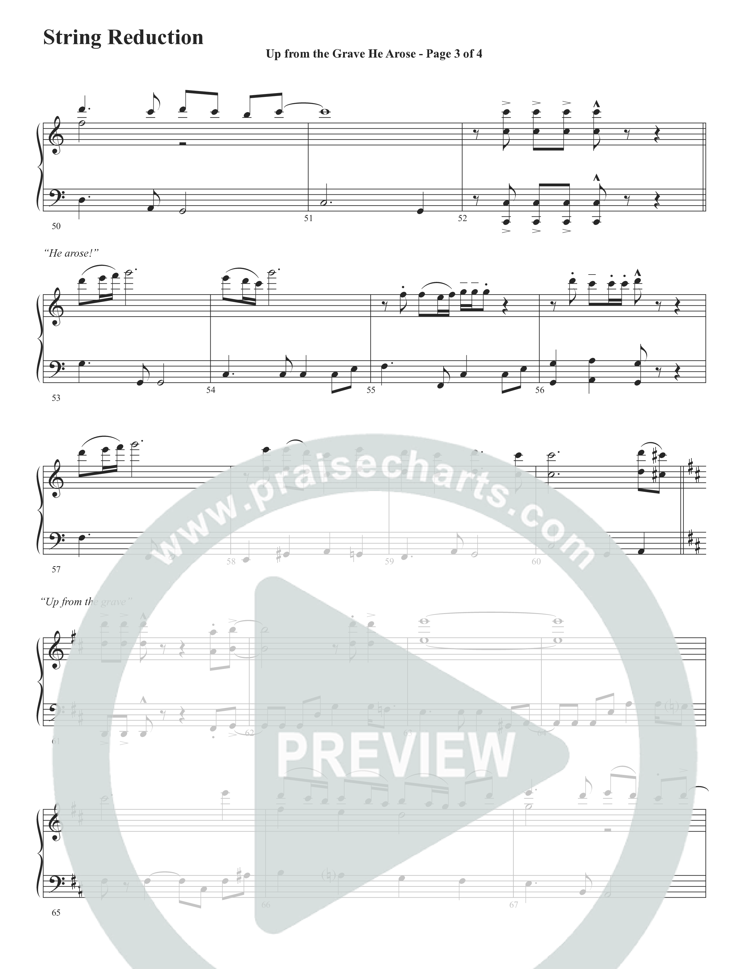 Up From The Grave He Arose (Choral Anthem SATB) String Reduction (Word Music Choral / Arr. Marty Parks)