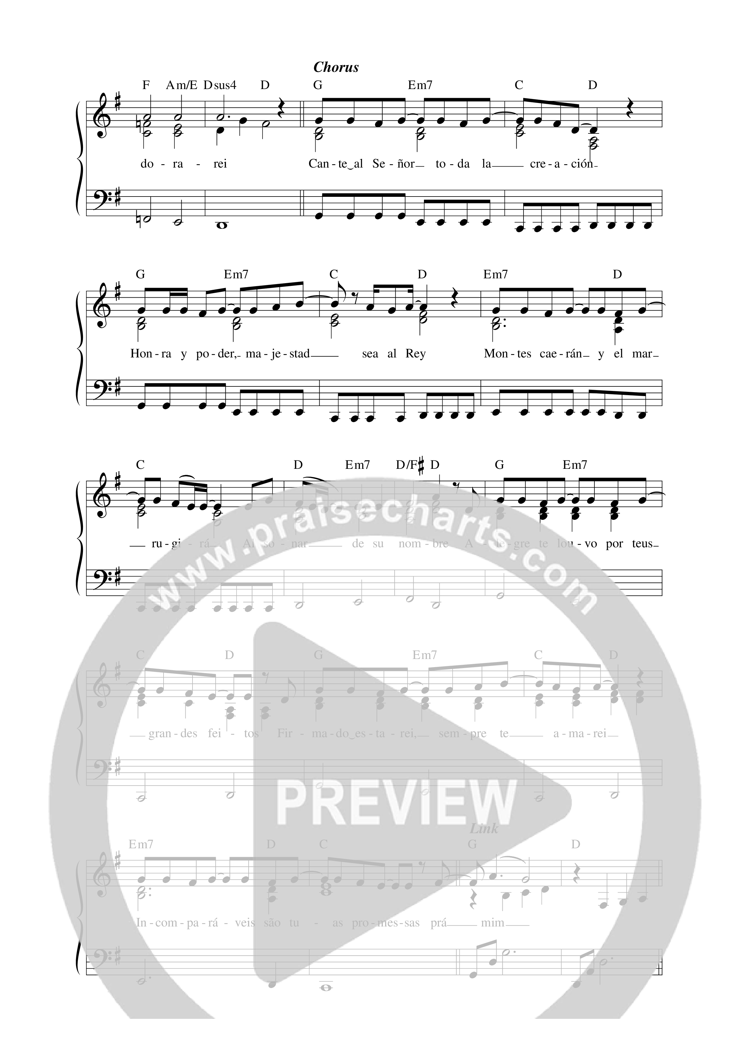 Shout To The Lord (All The Earth) Lead Sheet Melody (Darlene Zschech / Ingrid Rosario / Ana Paula Valadão)