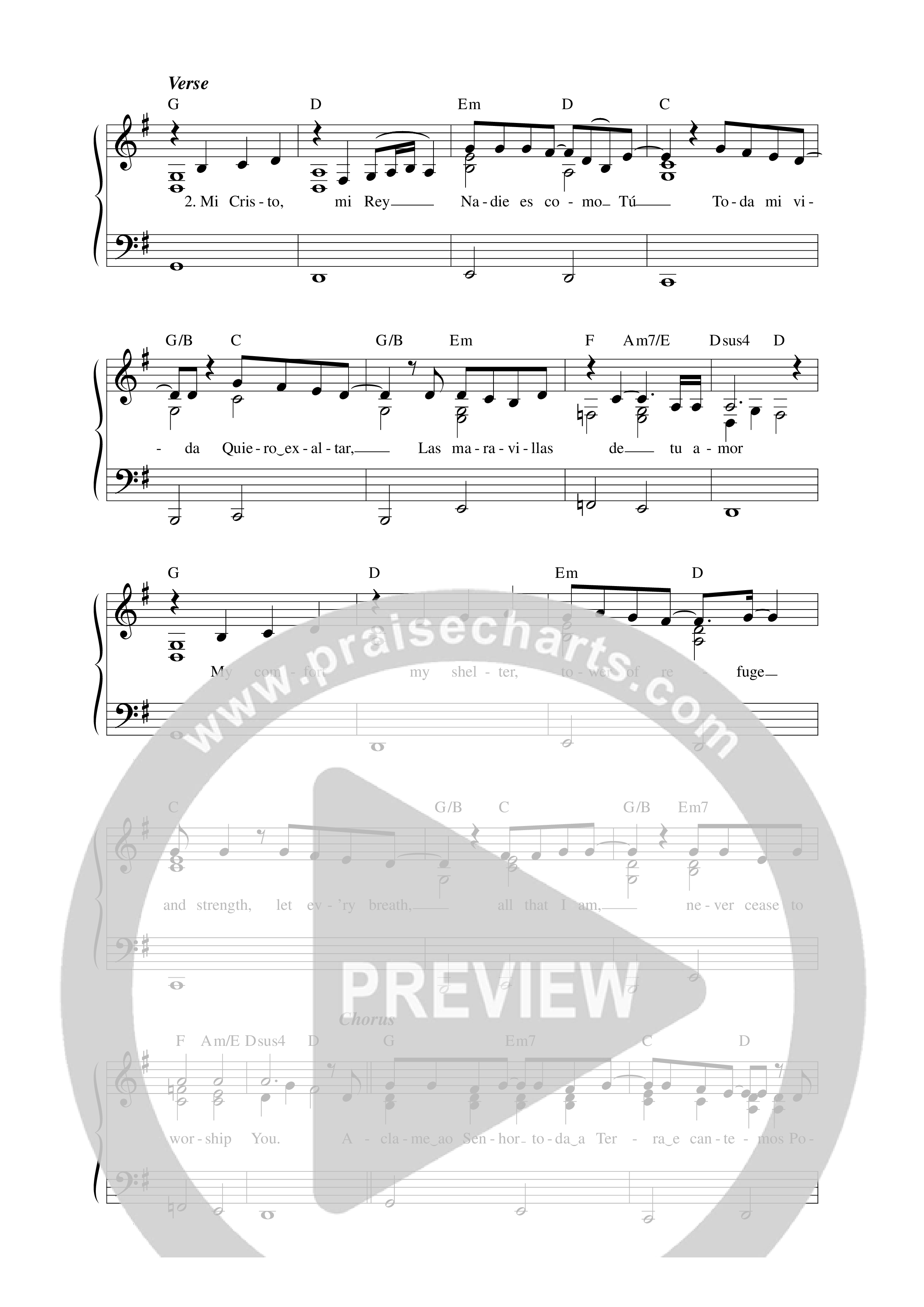 Shout To The Lord (All The Earth) Lead Sheet Melody (Darlene Zschech / Ingrid Rosario / Ana Paula Valadão)