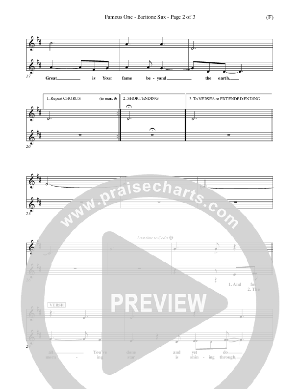 Famous One Bari Sax (Chris Tomlin)