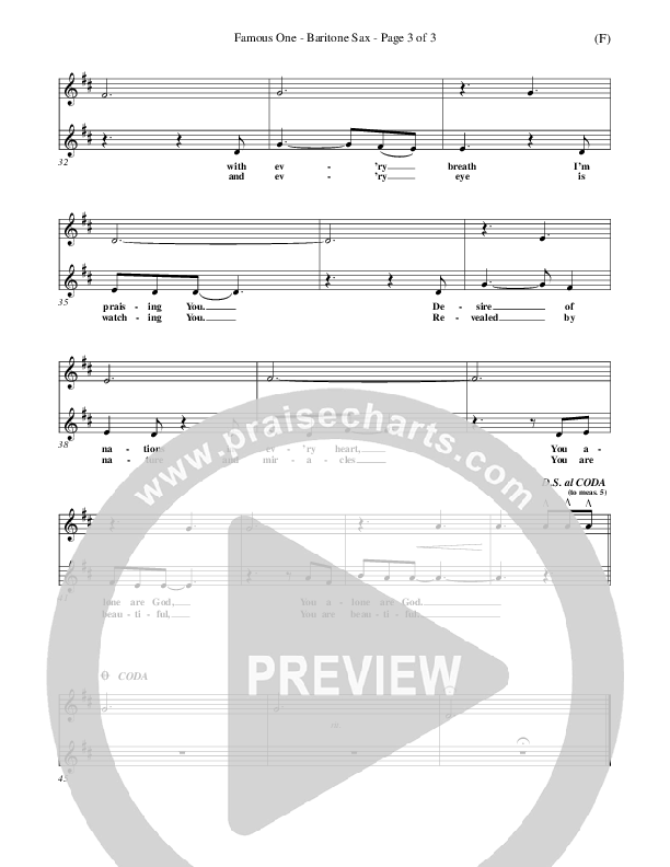 Famous One Bari Sax (Chris Tomlin)