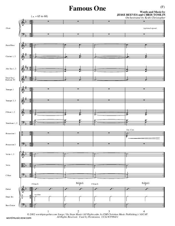 Famous One Orchestration (Chris Tomlin)