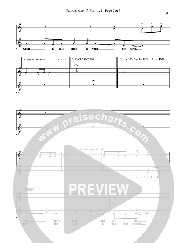 Famous One French Horn 1/2 (Chris Tomlin)