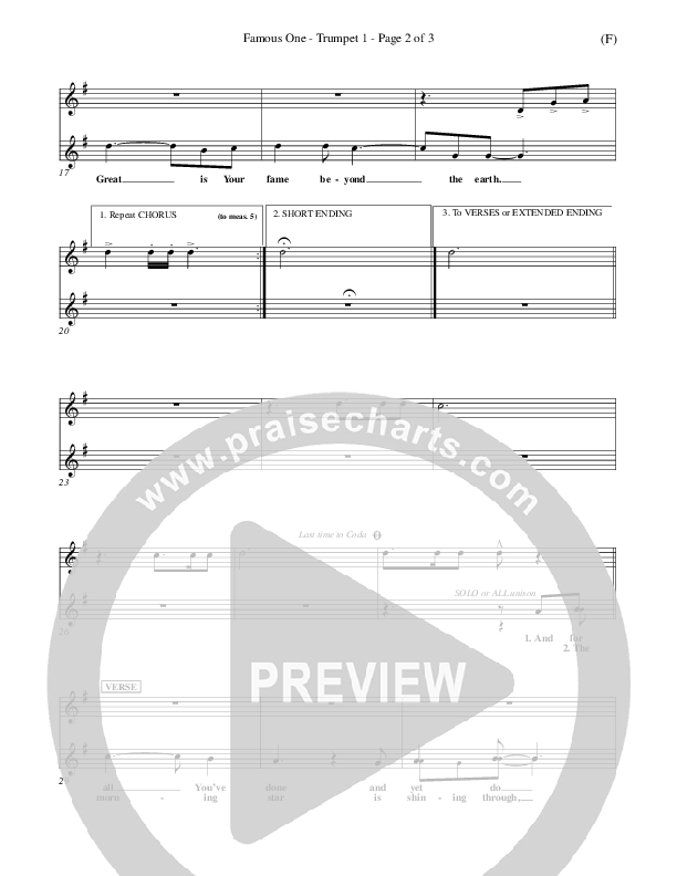 Famous One Trumpet 1 (Chris Tomlin)