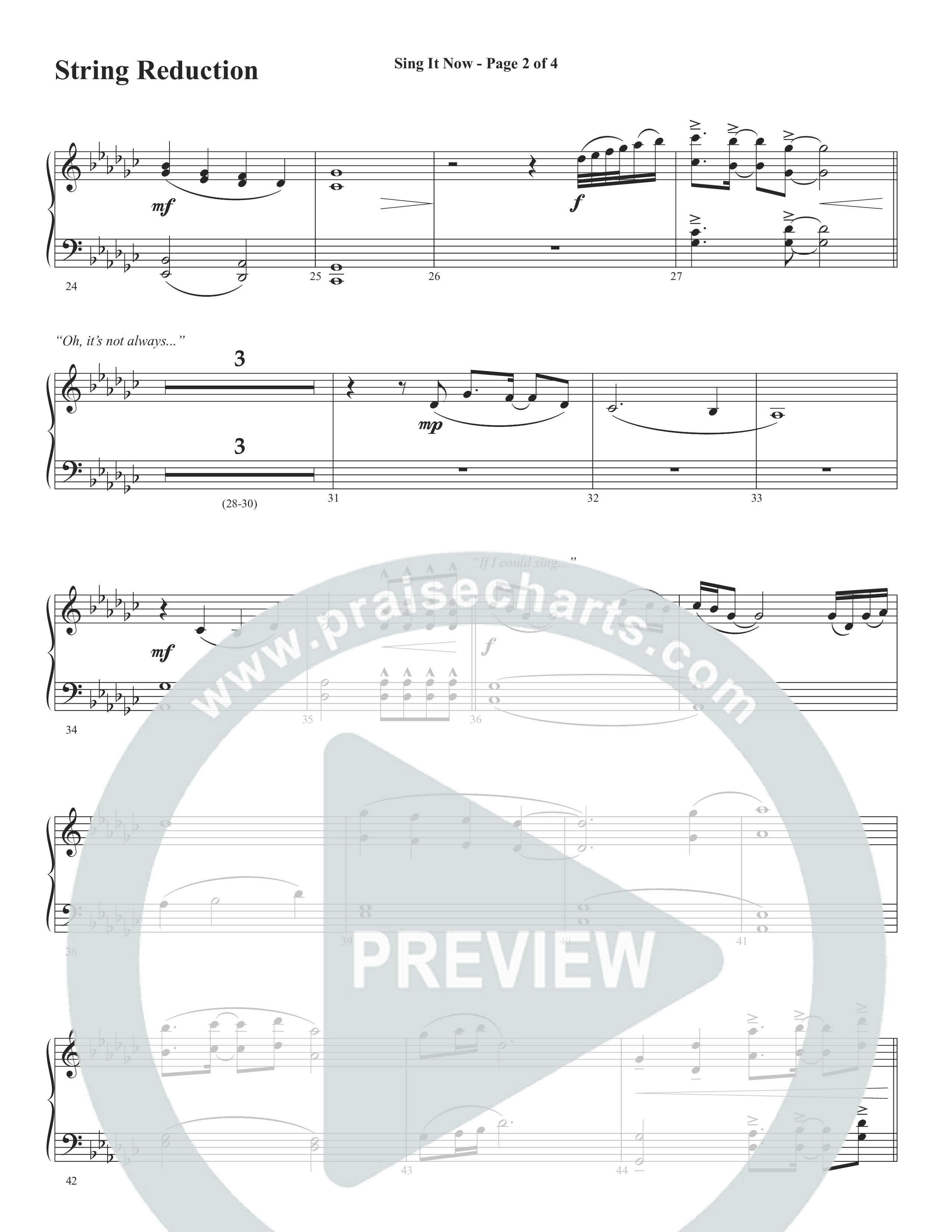 Sing It Now (Choral Anthem SATB) String Reduction (Word Music Choral / Orch. Cliff Duren)