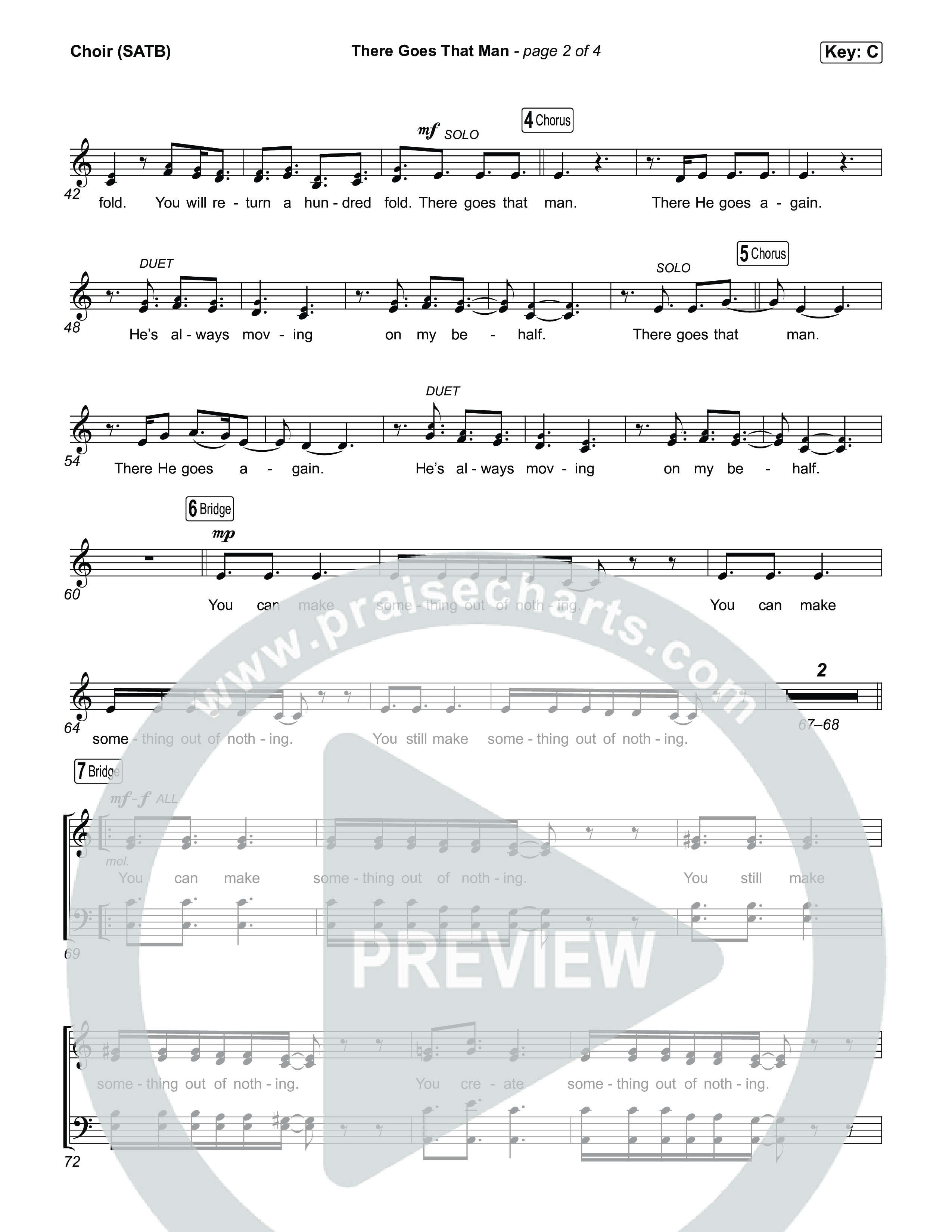 There Goes That Man Choir Sheet (SATB) (Abbie Gamboa)