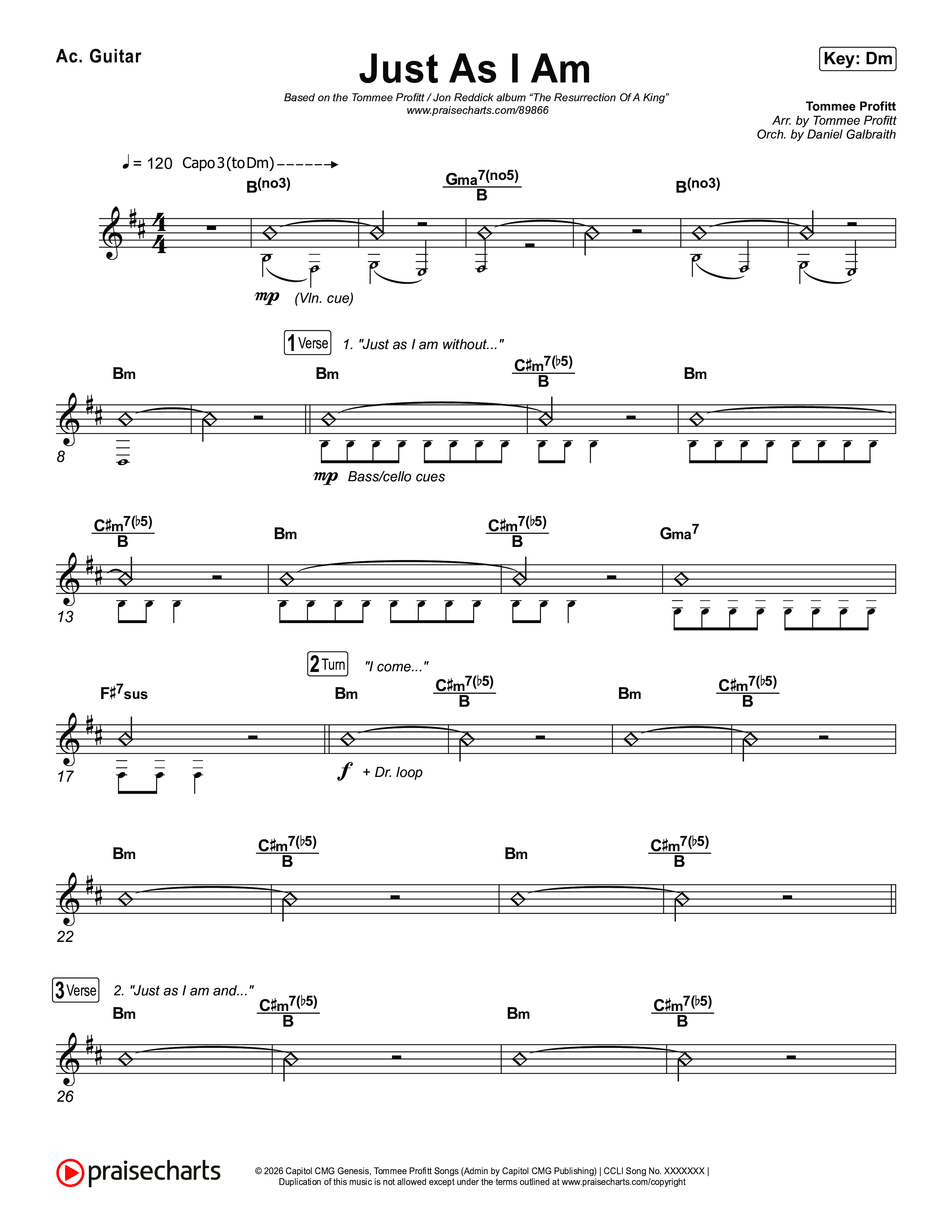 Just As I Am Acoustic Guitar (Tommee Profitt / Jon Reddick)