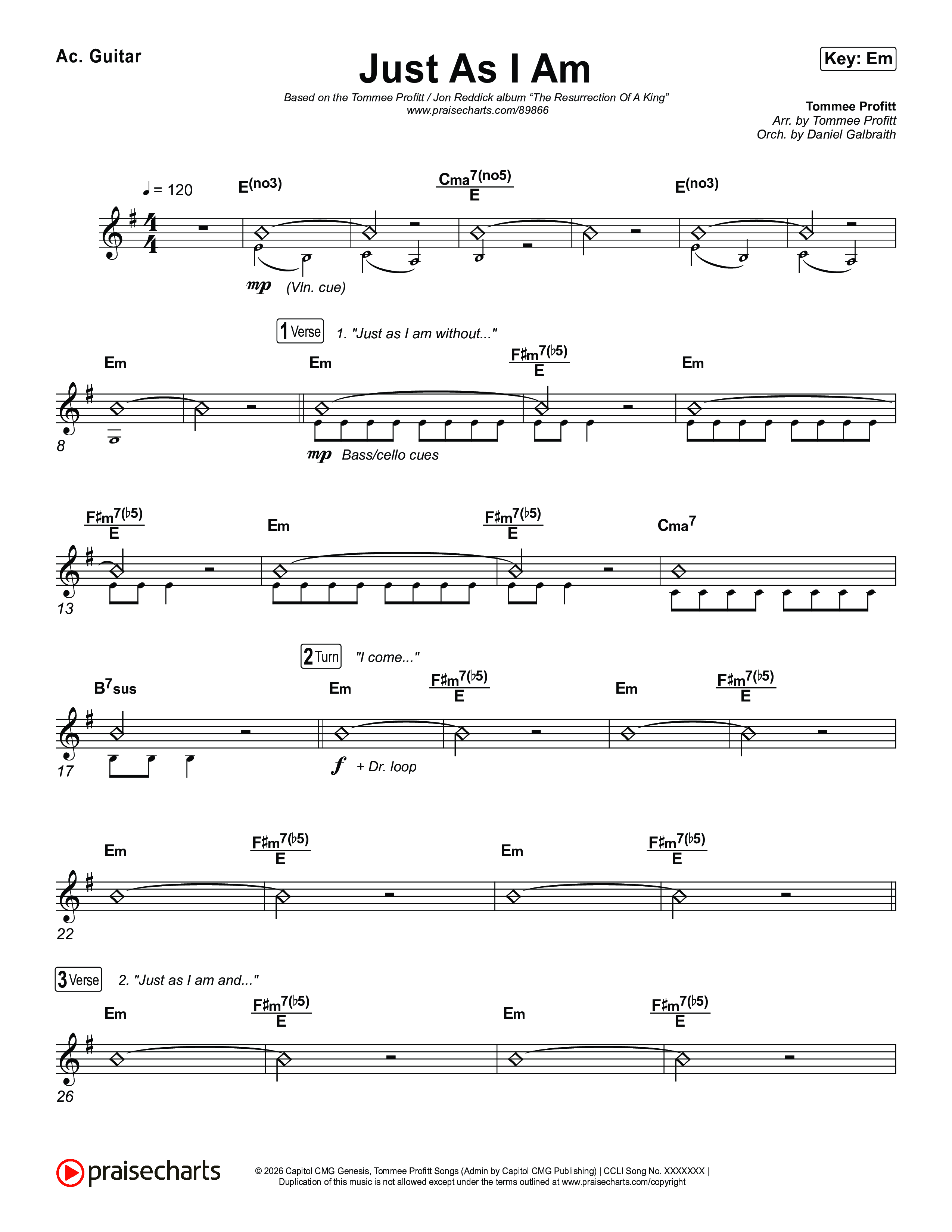 Just As I Am Acoustic Guitar (Tommee Profitt / Jon Reddick)