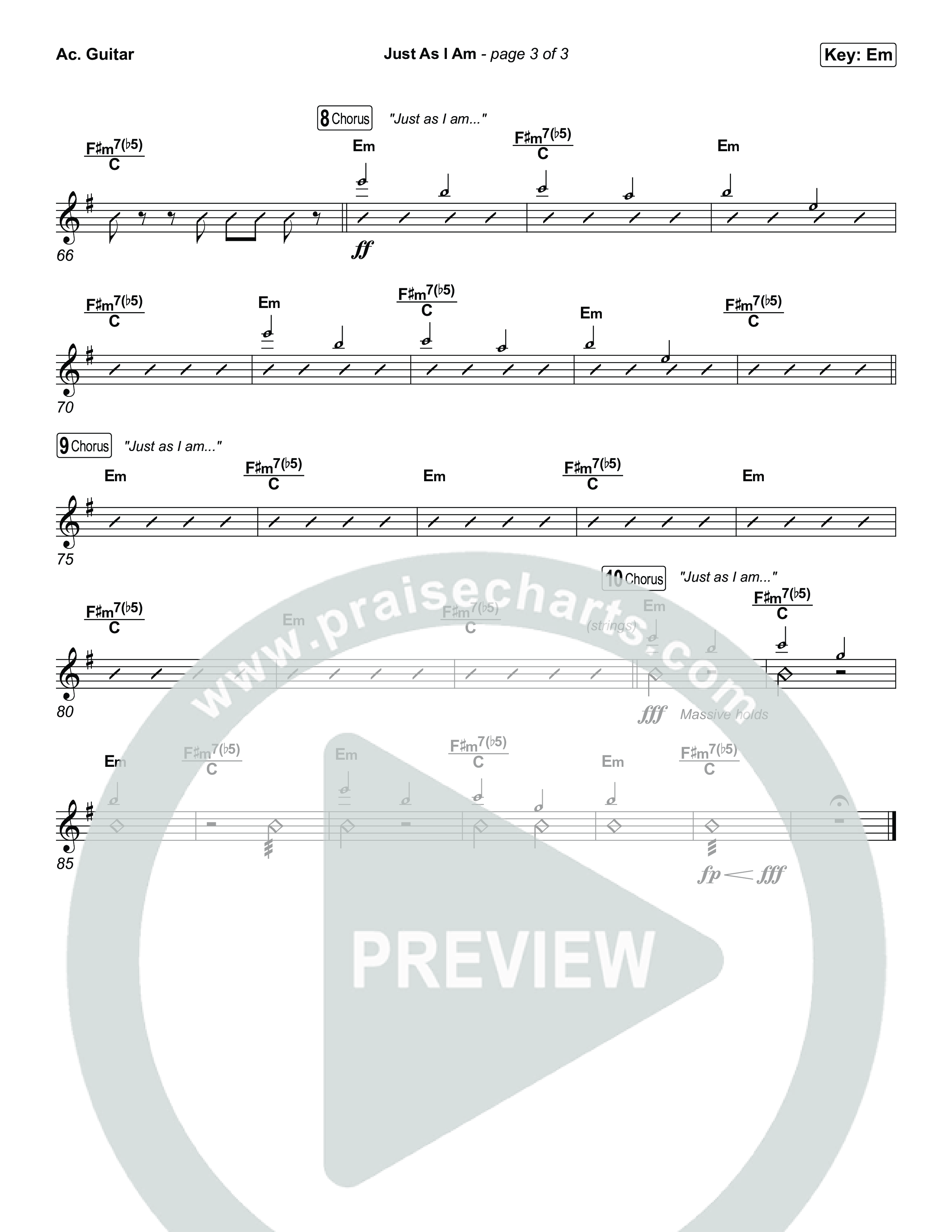 Just As I Am Acoustic Guitar (Tommee Profitt / Jon Reddick)