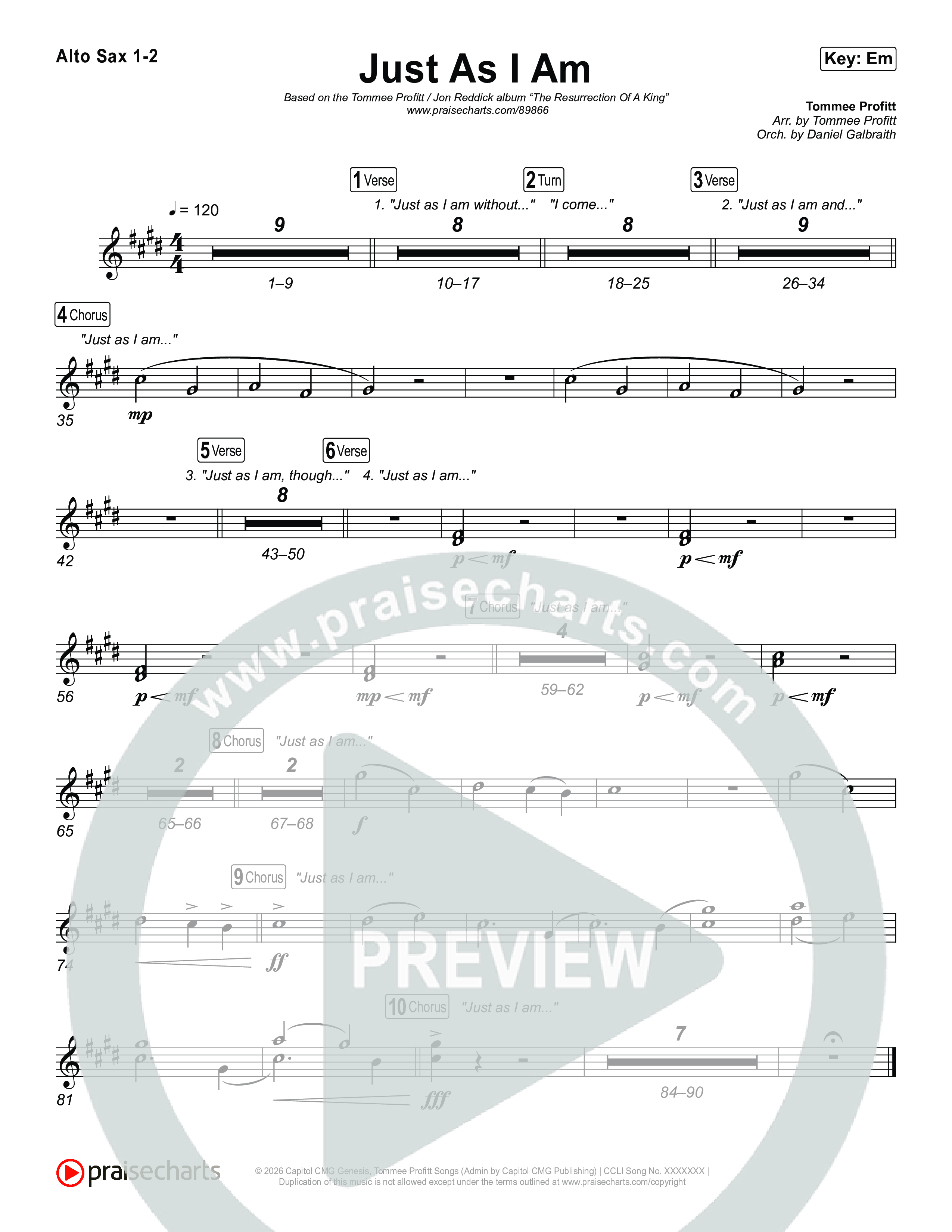 Just As I Am Sax Pack (Tommee Profitt / Jon Reddick)