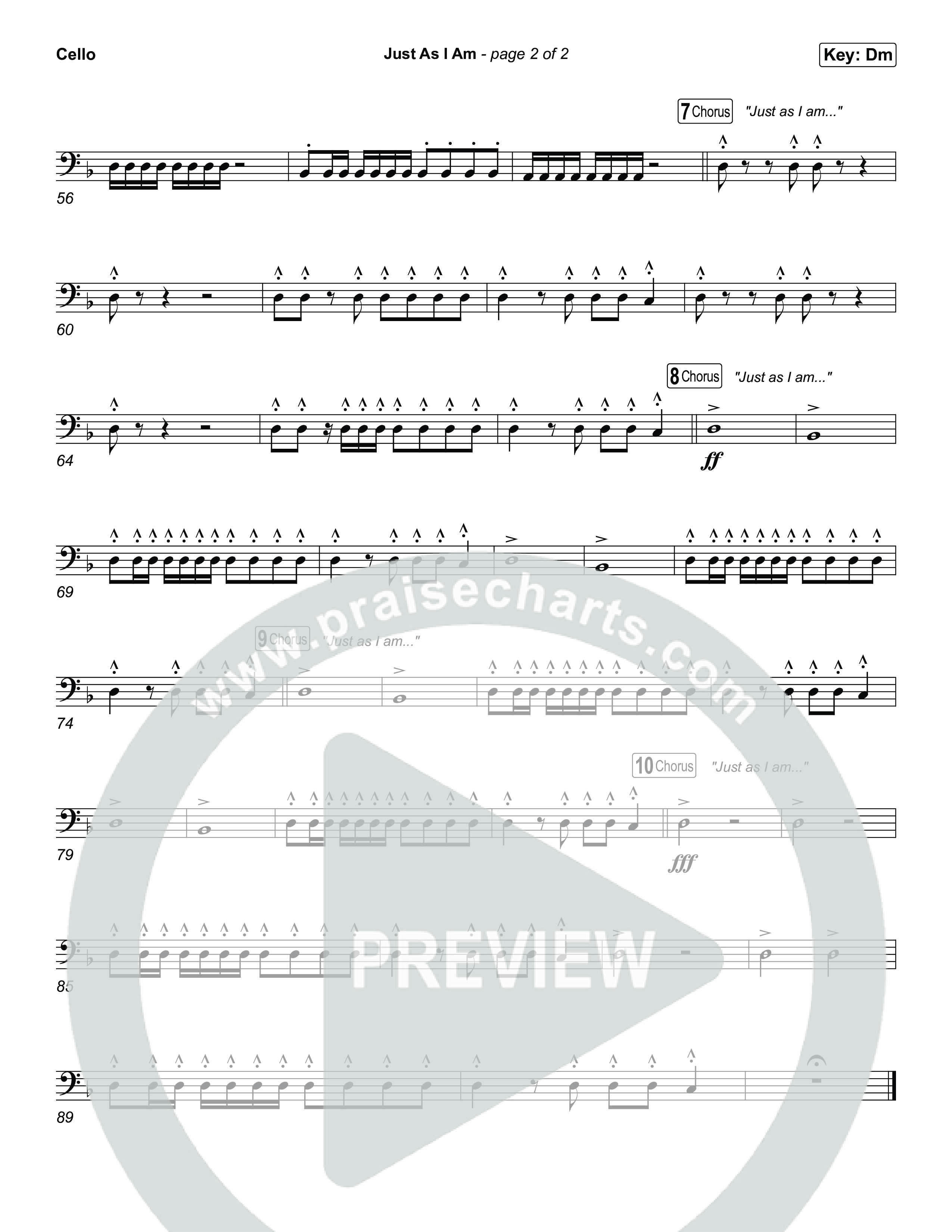 Just As I Am Cello (Tommee Profitt / Jon Reddick)