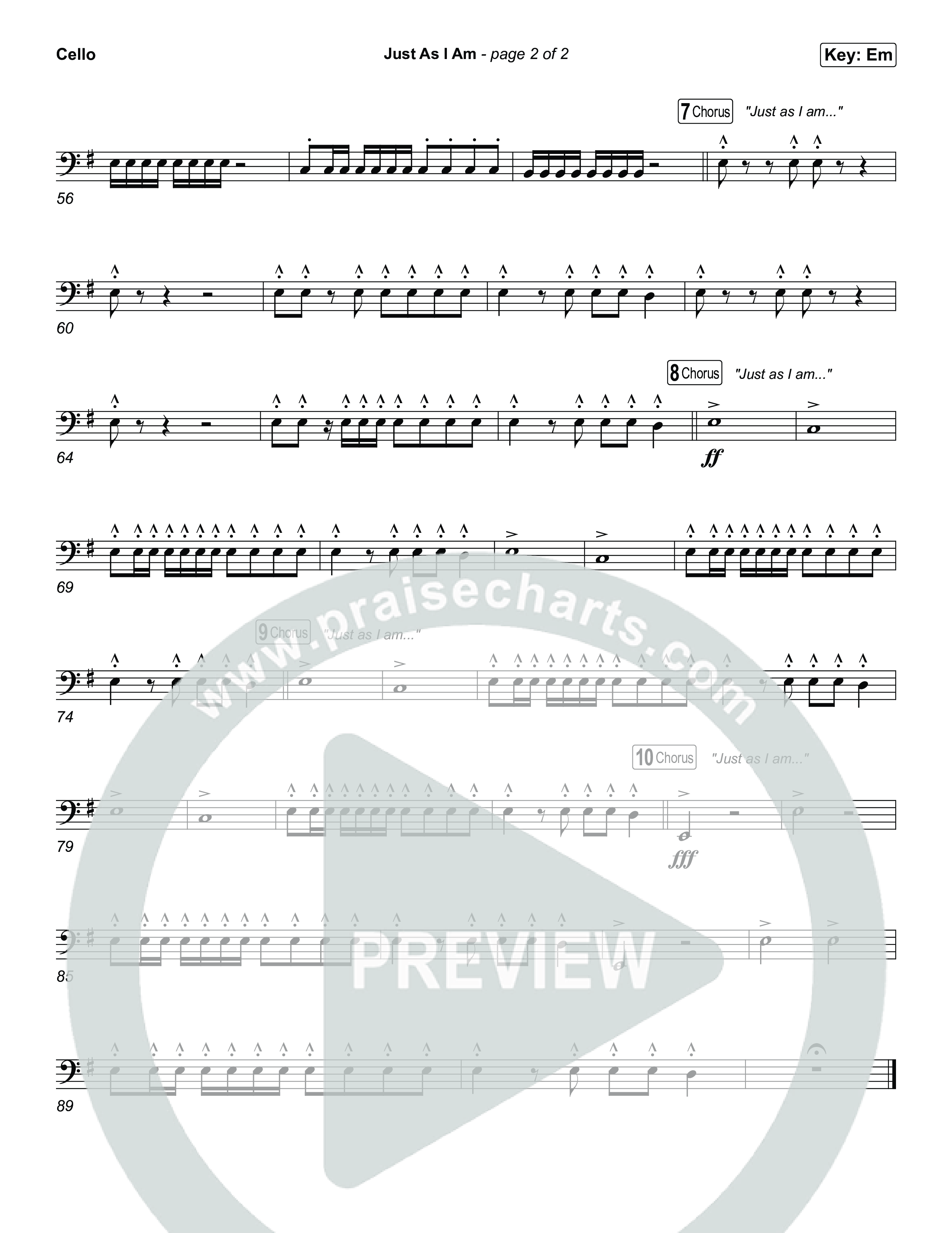 Just As I Am Cello (Tommee Profitt / Jon Reddick)