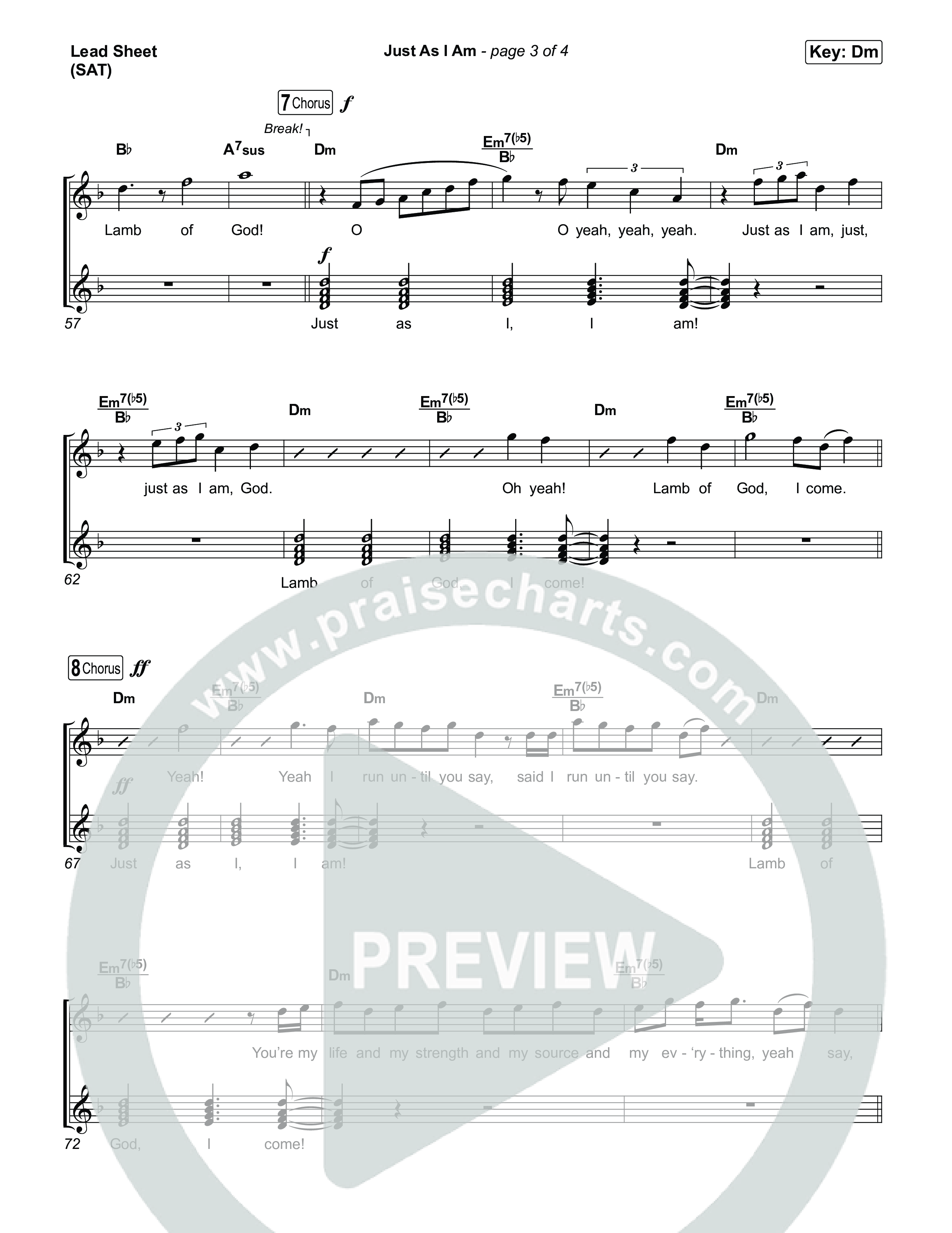 Just As I Am Lead Sheet (SAT) (Tommee Profitt / Jon Reddick)