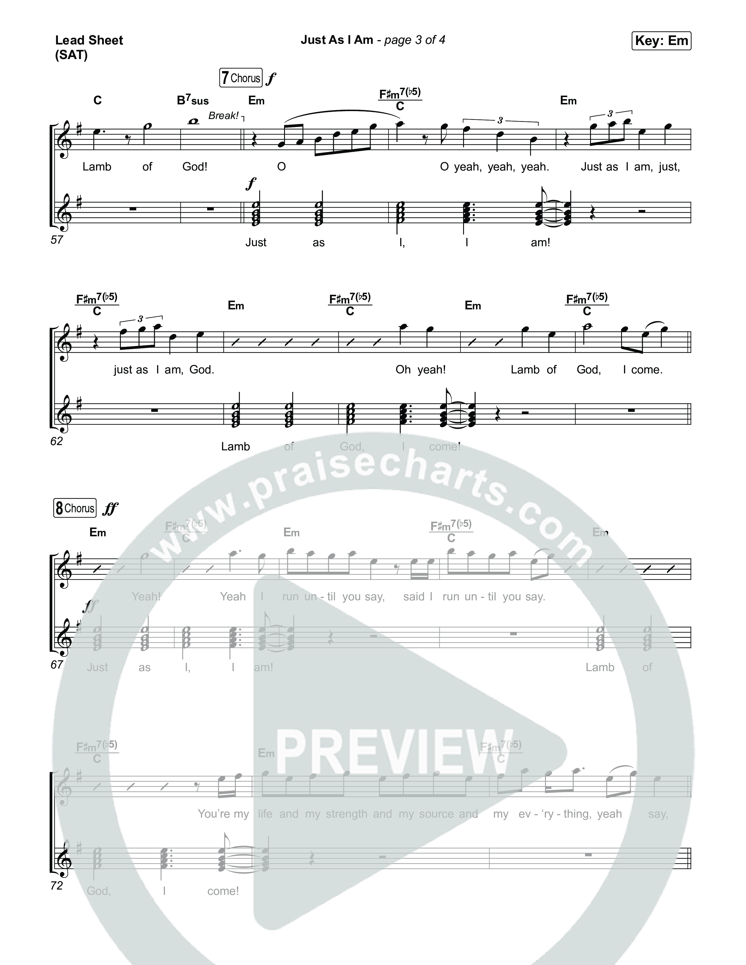 Just As I Am Lead Sheet (SAT) (Tommee Profitt / Jon Reddick)