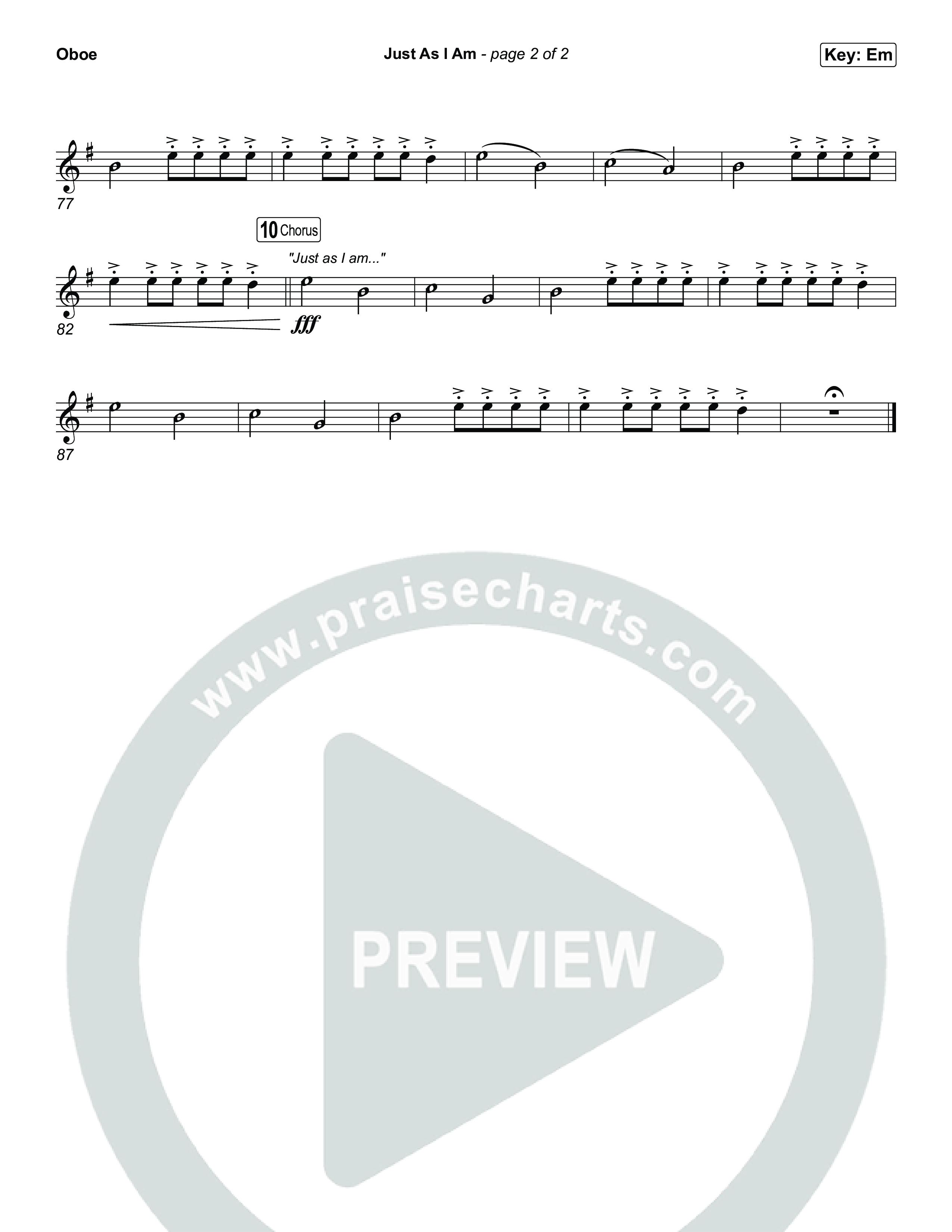 Just As I Am Oboe (Tommee Profitt / Jon Reddick)