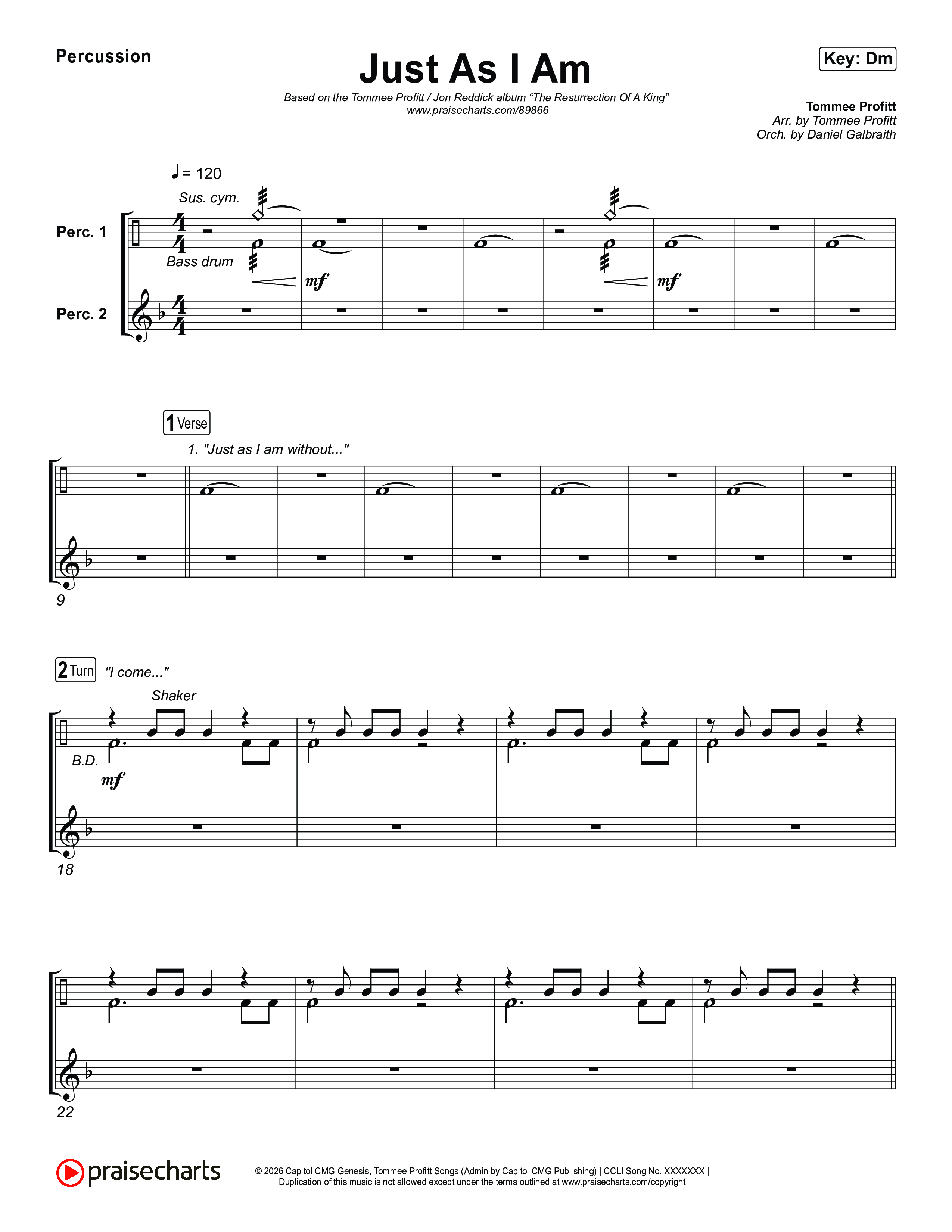 Just As I Am Percussion (Tommee Profitt / Jon Reddick)