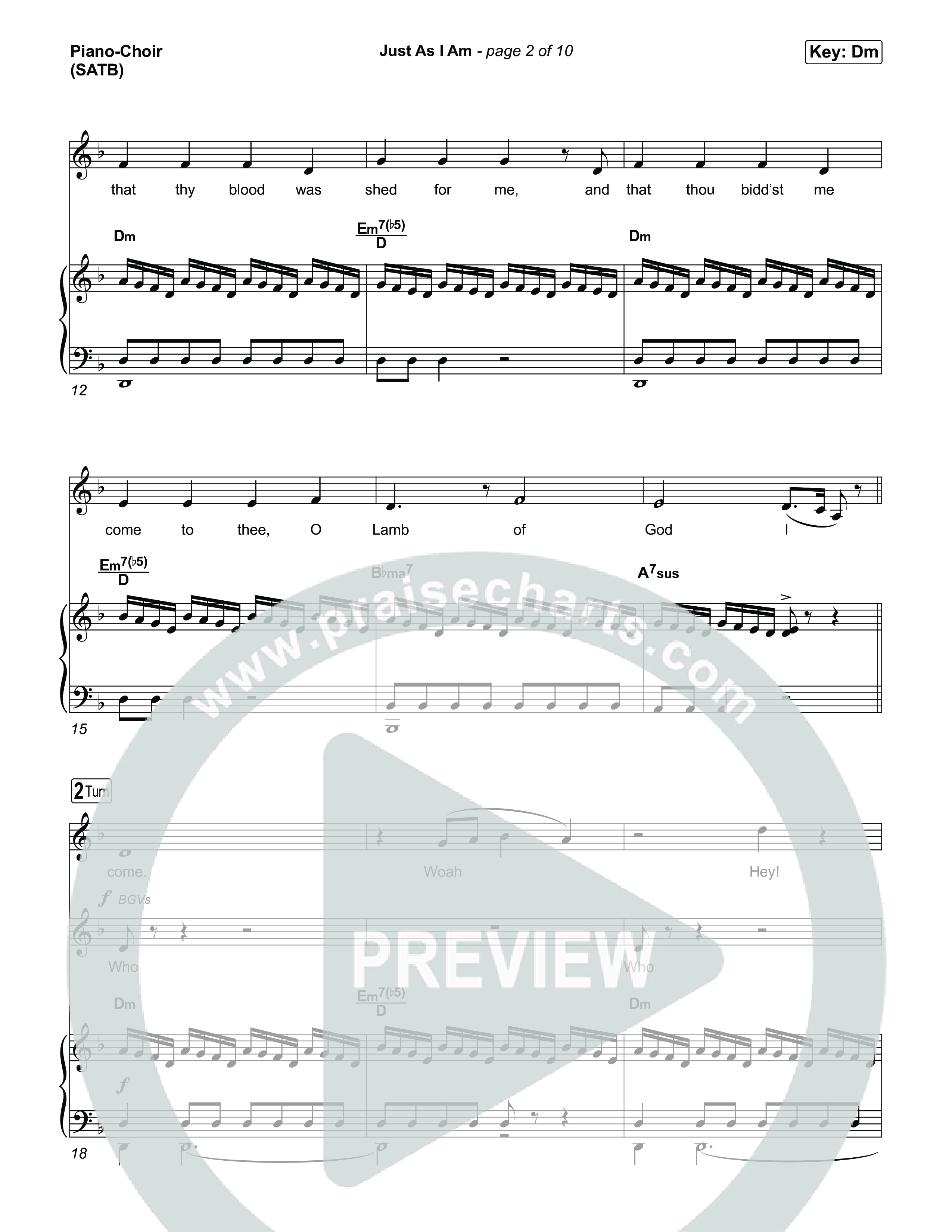 Just As I Am Piano/Vocal (SATB) (Tommee Profitt / Jon Reddick)