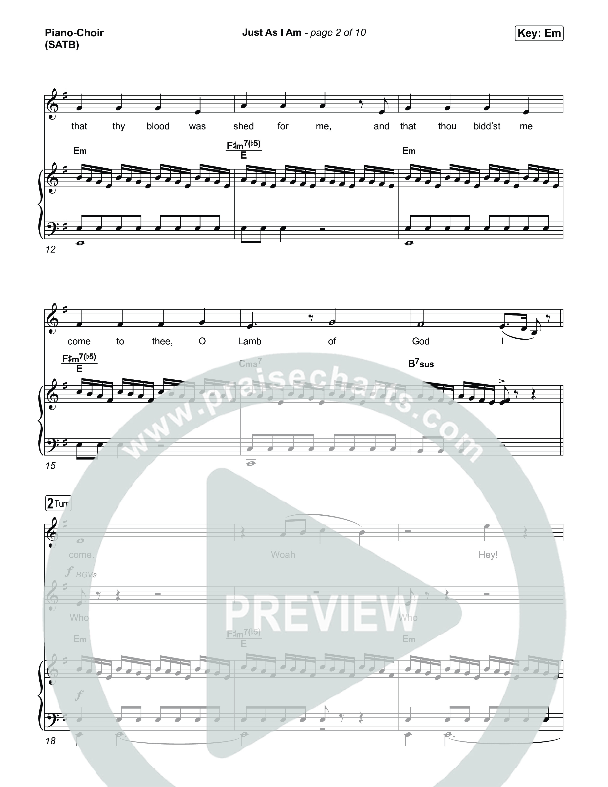 Just As I Am Piano/Vocal Pack (Tommee Profitt / Jon Reddick)