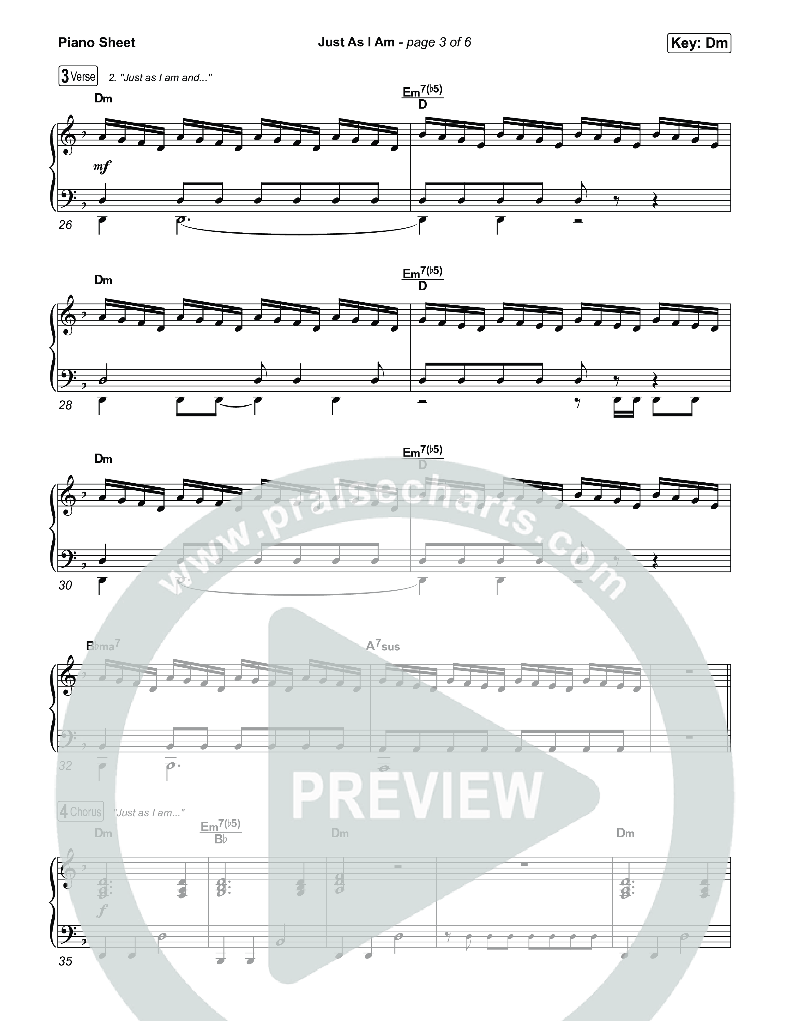 Just As I Am Piano Sheet (Tommee Profitt / Jon Reddick)