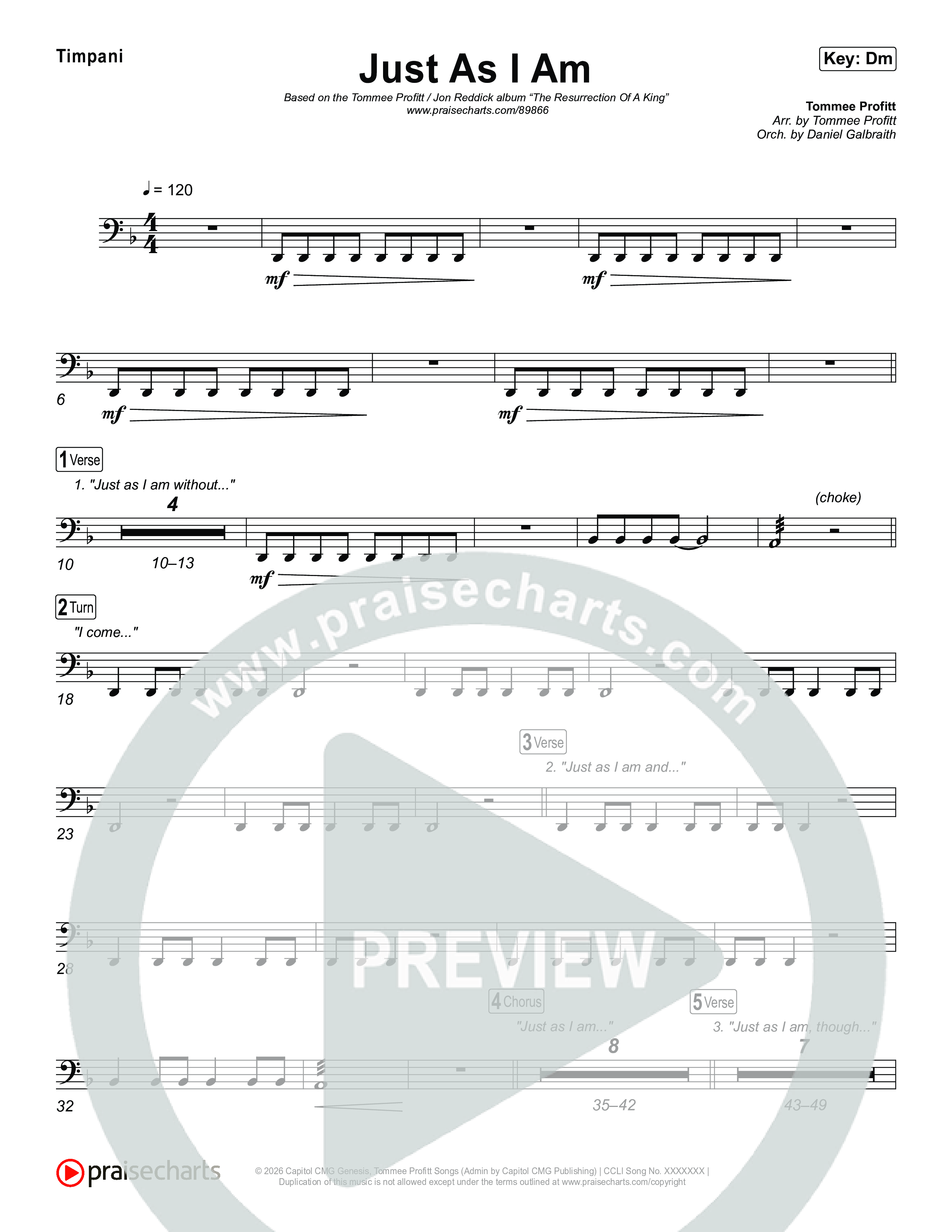 Just As I Am Timpani (Tommee Profitt / Jon Reddick)