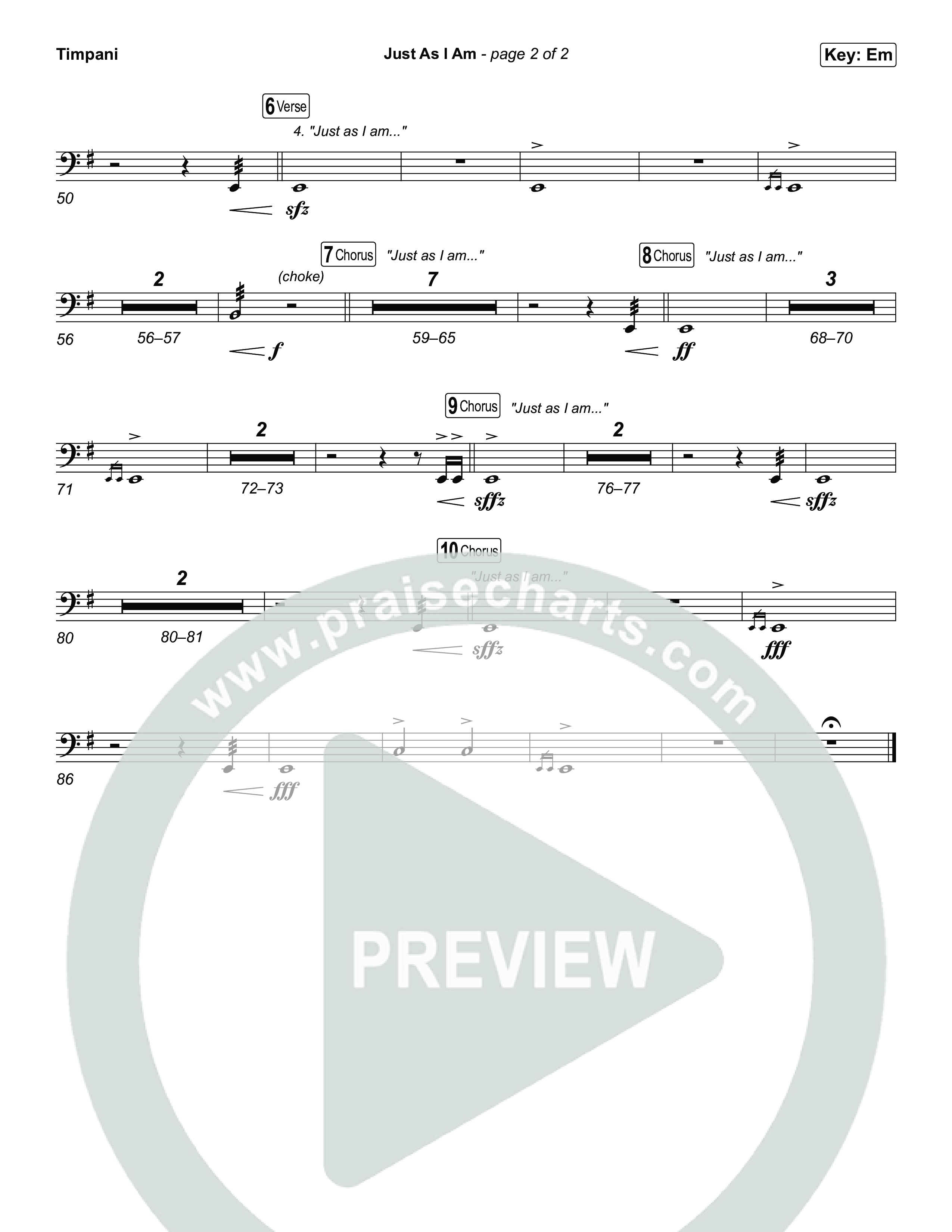 Just As I Am Timpani (Tommee Profitt / Jon Reddick)