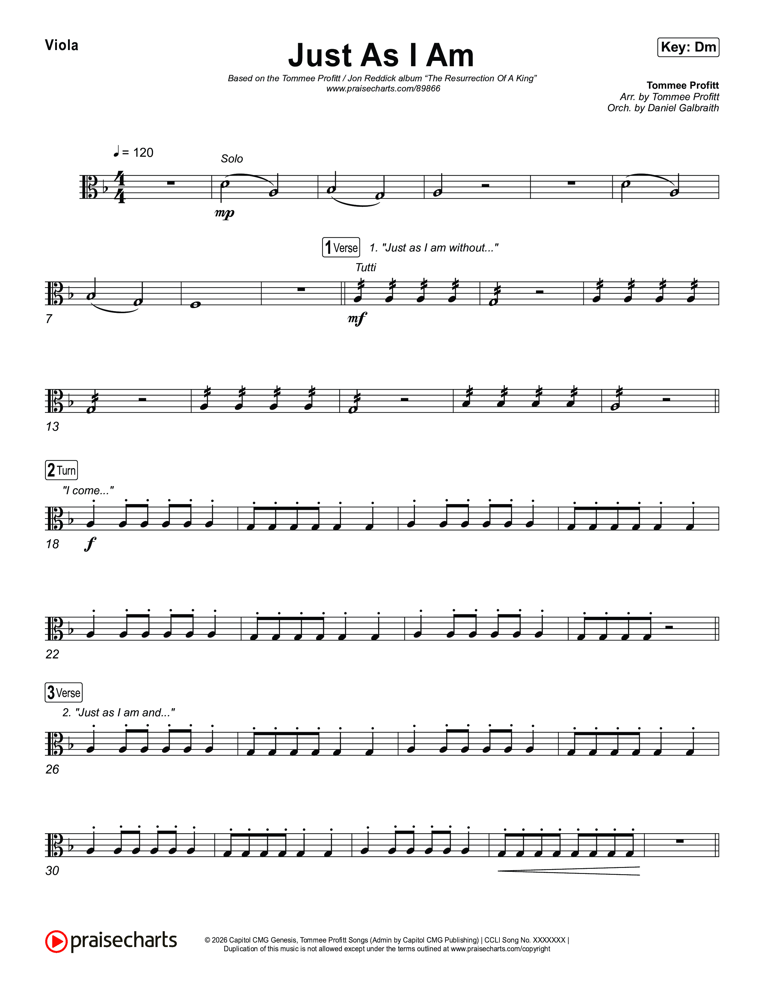 Just As I Am Viola (Tommee Profitt / Jon Reddick)