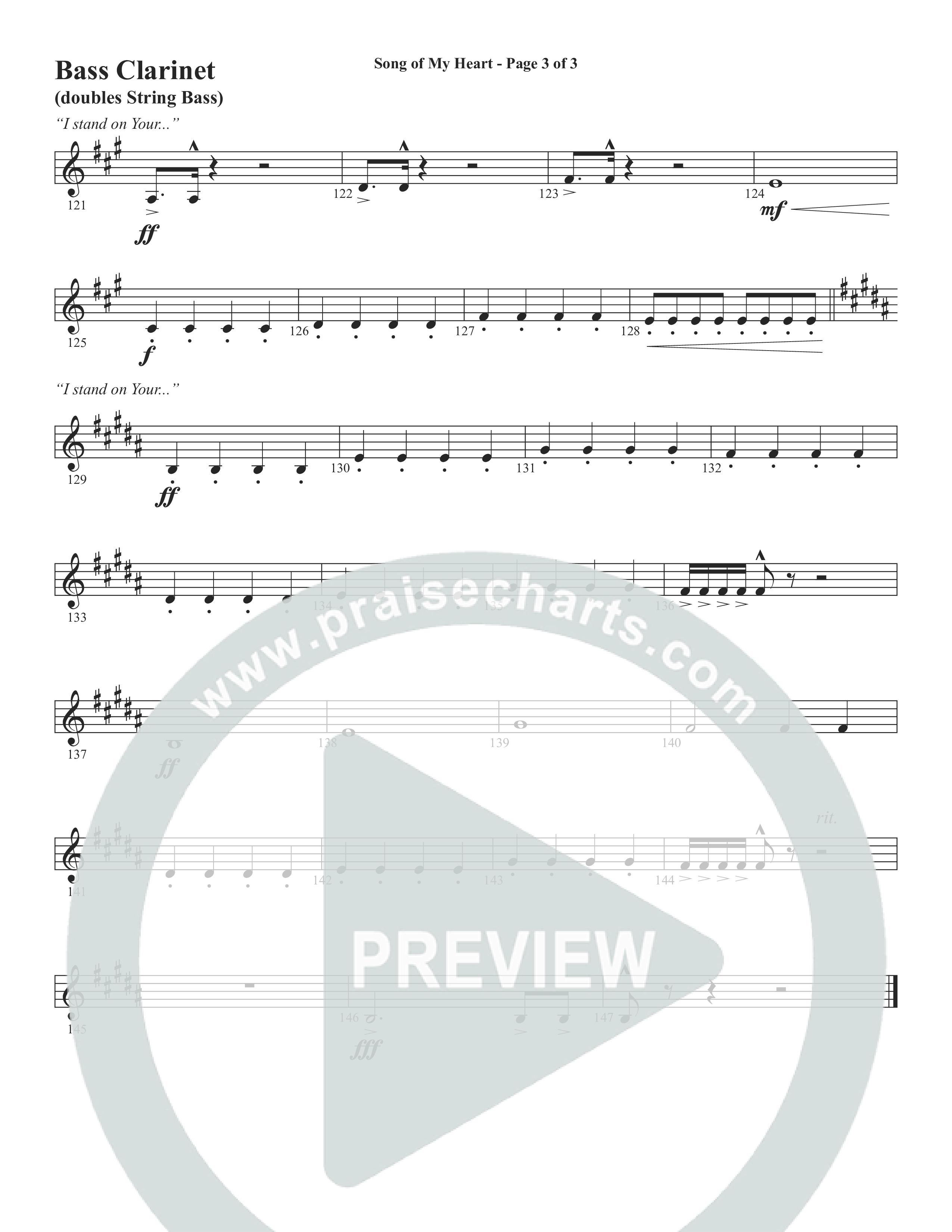 Song Of My Heart (Choral Anthem SATB) Bass Clarinet (Word Music Choral / Orch. Daniel Semsen)