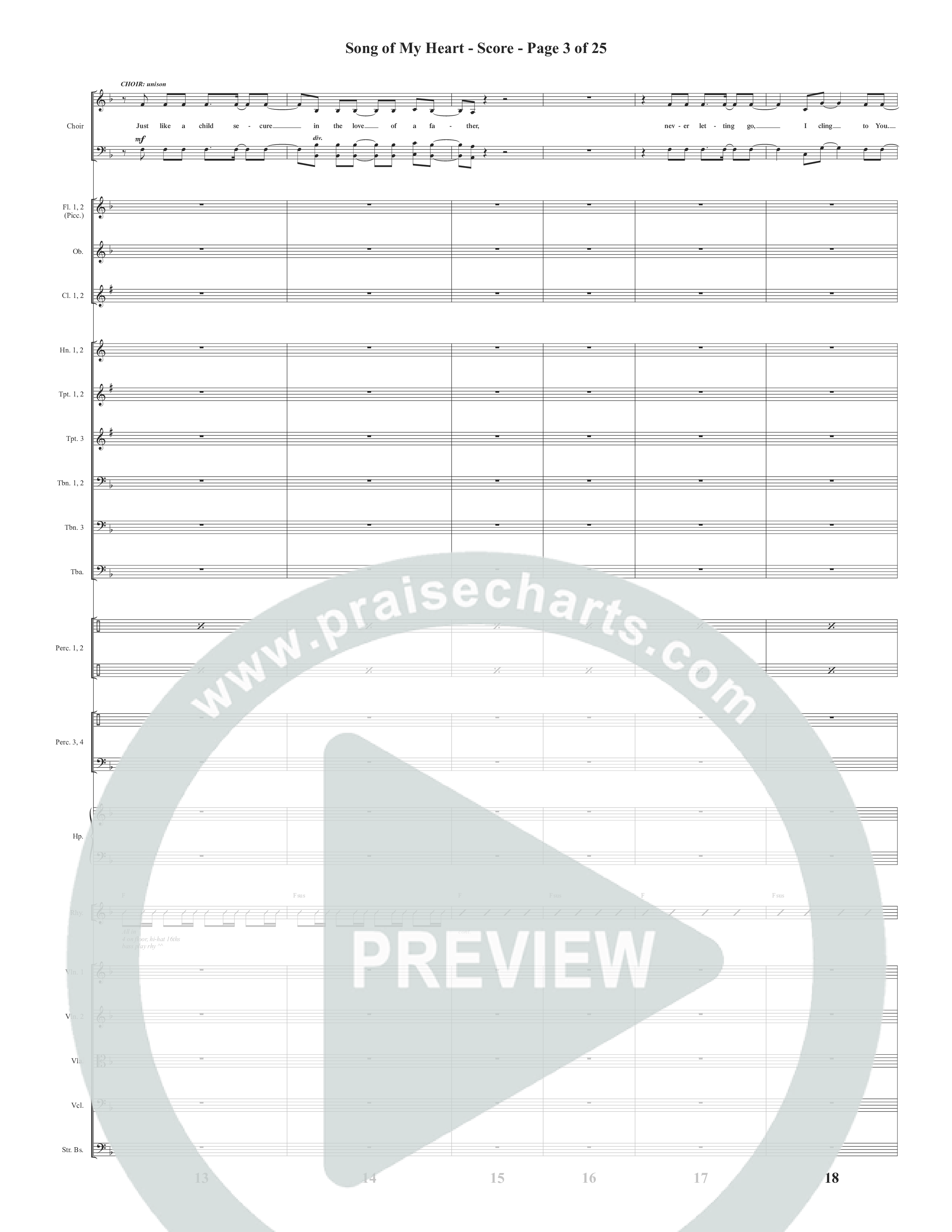 Song Of My Heart (Choral Anthem SATB) Conductor's Score (Word Music Choral / Orch. Daniel Semsen)
