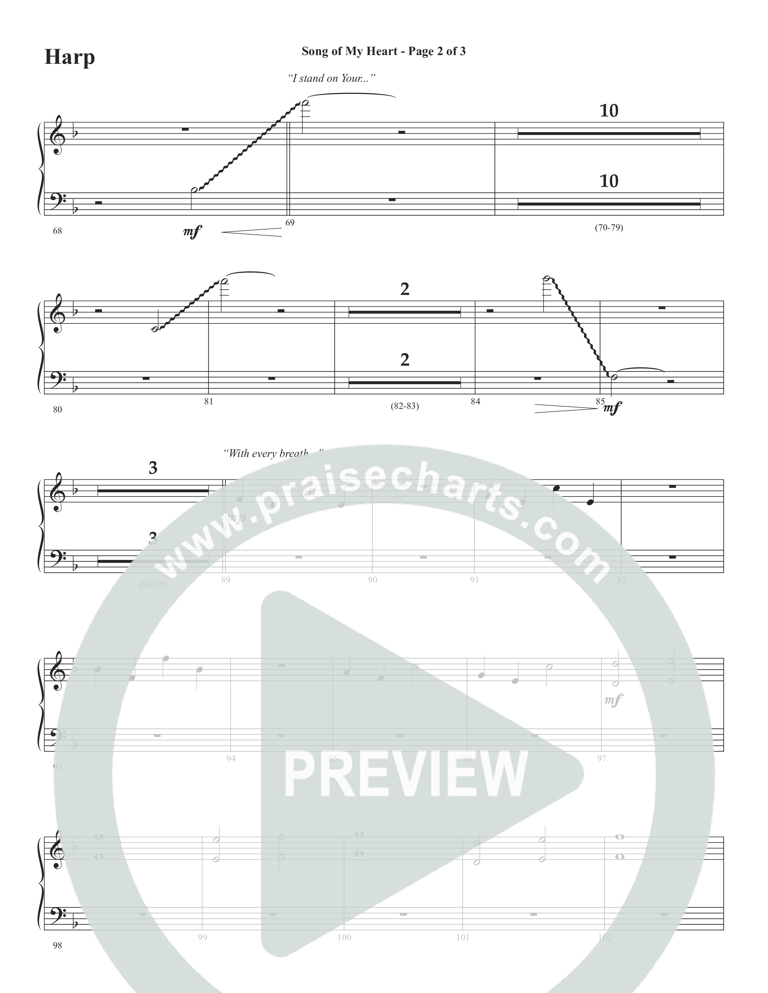 Song Of My Heart (Choral Anthem SATB) Harp (Word Music Choral / Orch. Daniel Semsen)
