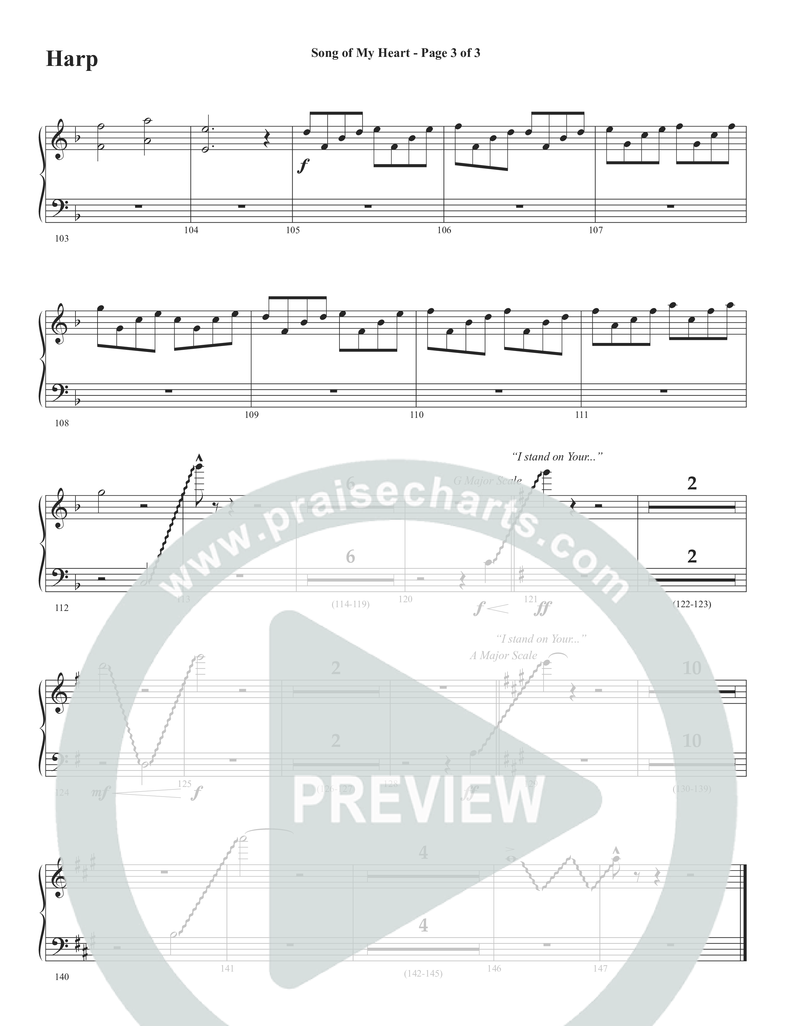 Song Of My Heart (Choral Anthem SATB) Harp (Word Music Choral / Orch. Daniel Semsen)