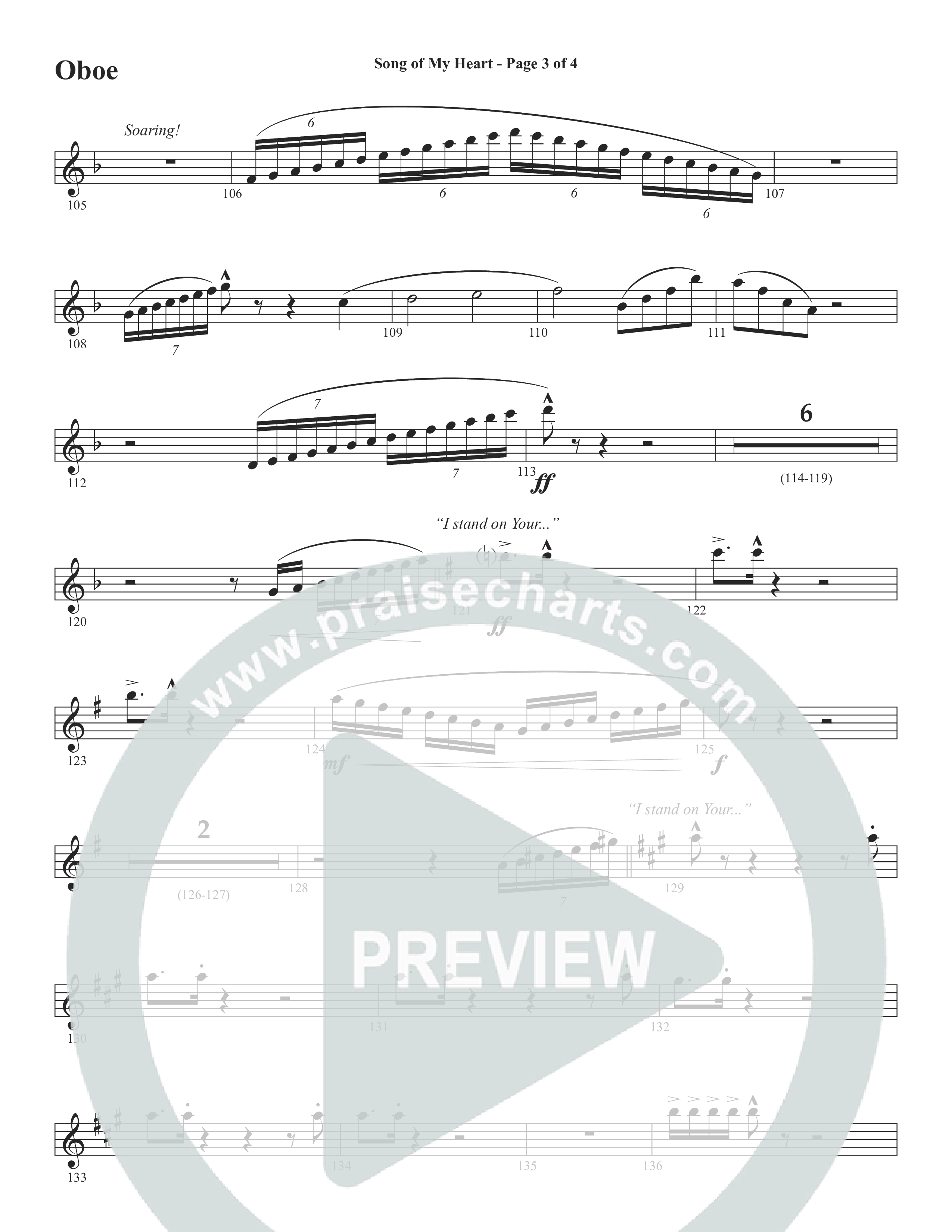 Song Of My Heart (Choral Anthem SATB) Oboe (Word Music Choral / Orch. Daniel Semsen)