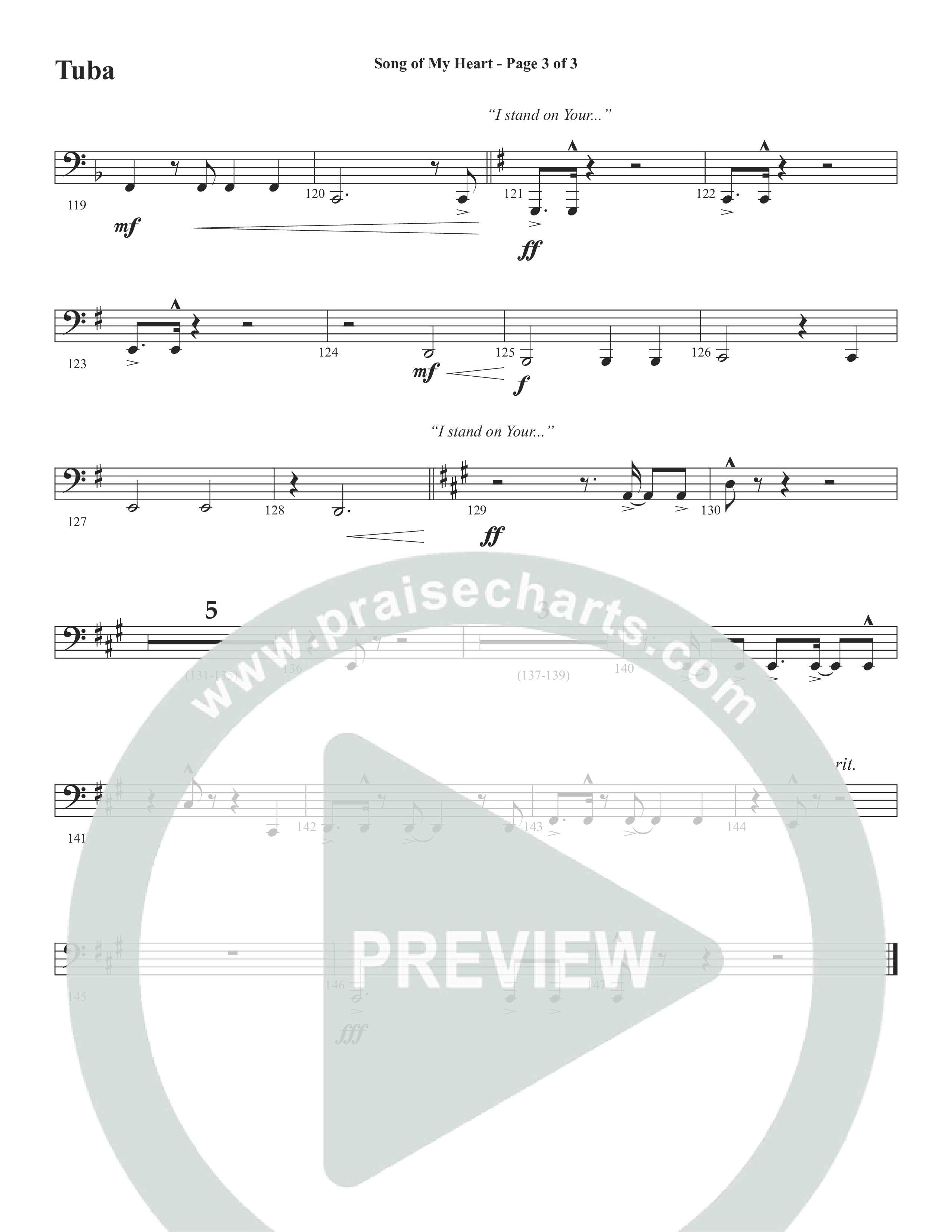 Song Of My Heart (Choral Anthem SATB) Tuba (Word Music Choral / Orch. Daniel Semsen)