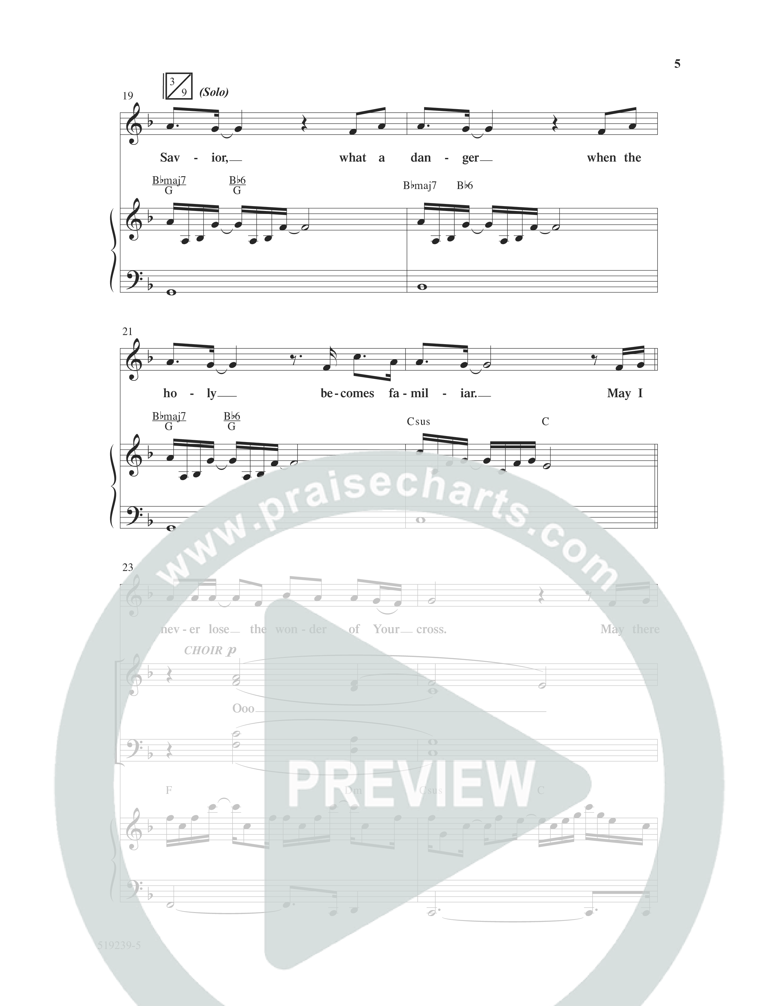 Wonder Of Your Cross (Choral Anthem SATB) Anthem (SATB/Piano) (Word Music Choral / David Wise / David Shipps)