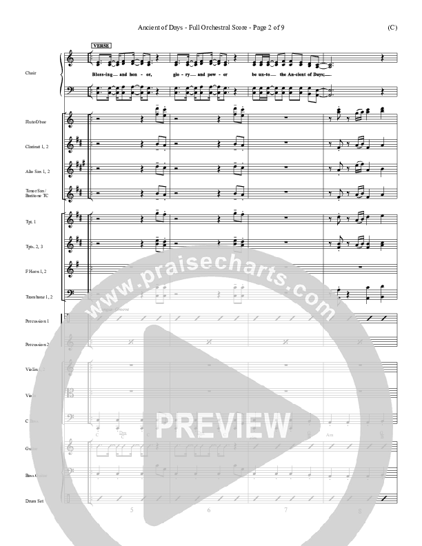 Ancient Of Days Conductor's Score (Gary Sadler)