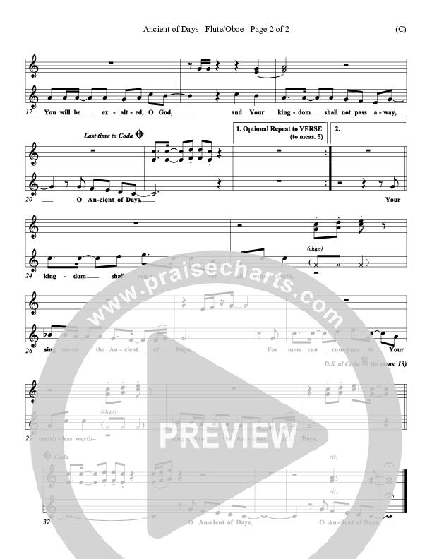 Ancient Of Days Flute/Oboe (Gary Sadler)