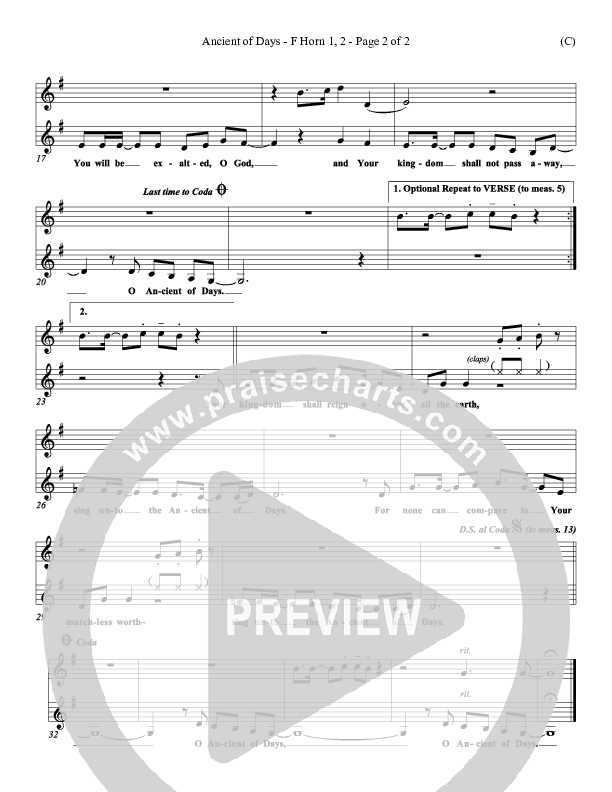 Ancient Of Days French Horn 1/2 (Gary Sadler)