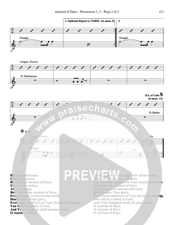 Ancient Of Days Percussion (Gary Sadler)