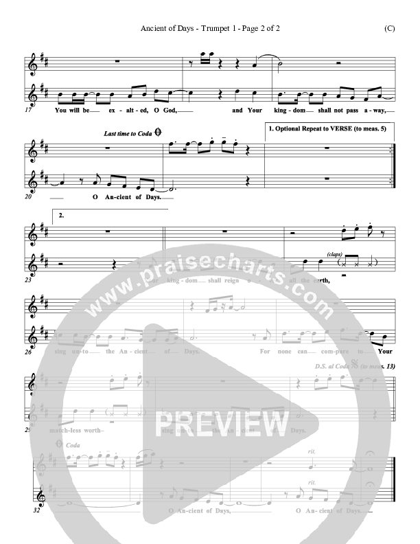 Ancient Of Days Trumpet 1 (Gary Sadler)