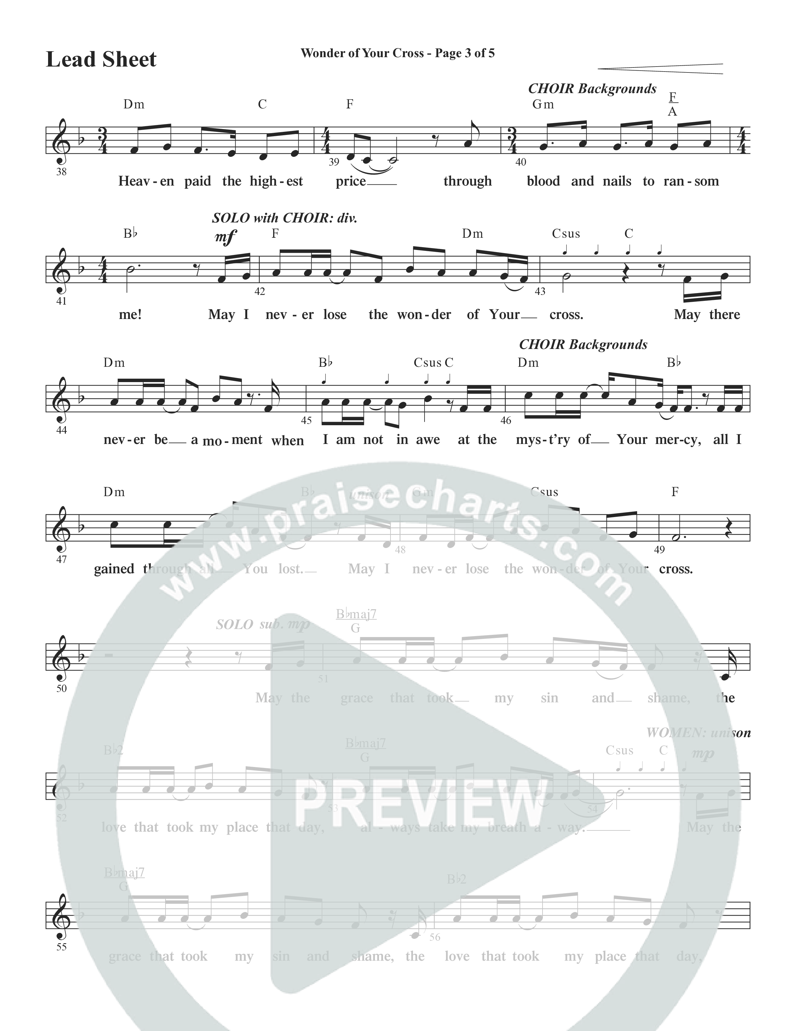 From The Day (Choral Anthem SATB) Lead Sheet (Melody) (Word Music Choral / Orch. Daniel Semsen)