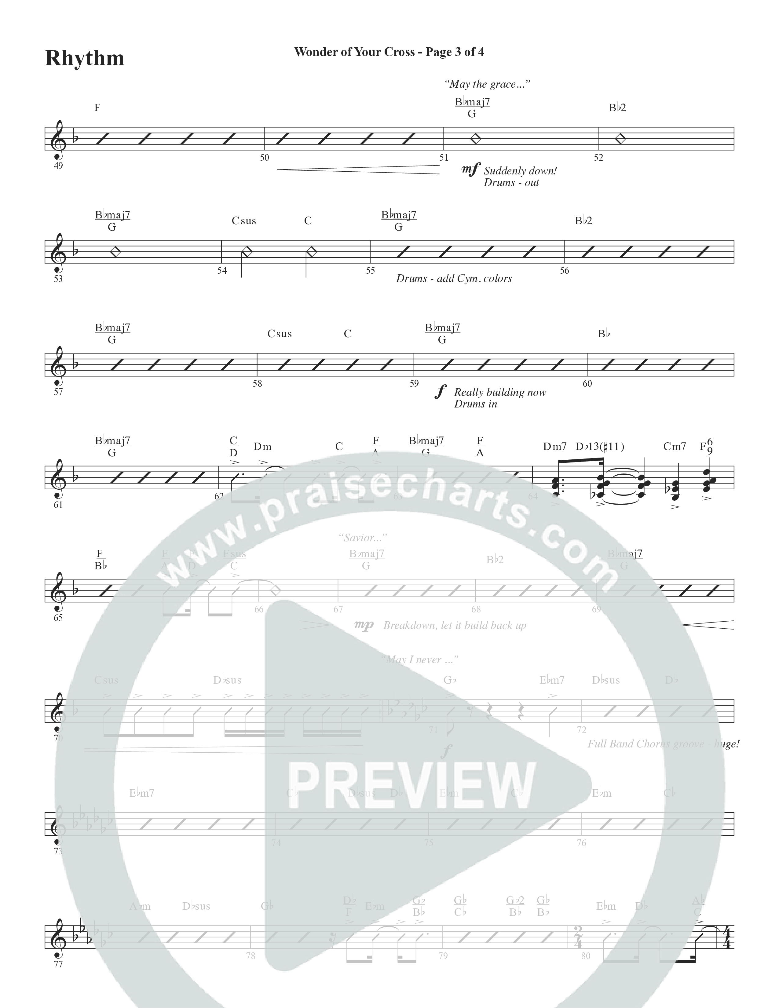 From The Day (Choral Anthem SATB) Rhythm Chart (Word Music Choral / Orch. Daniel Semsen)