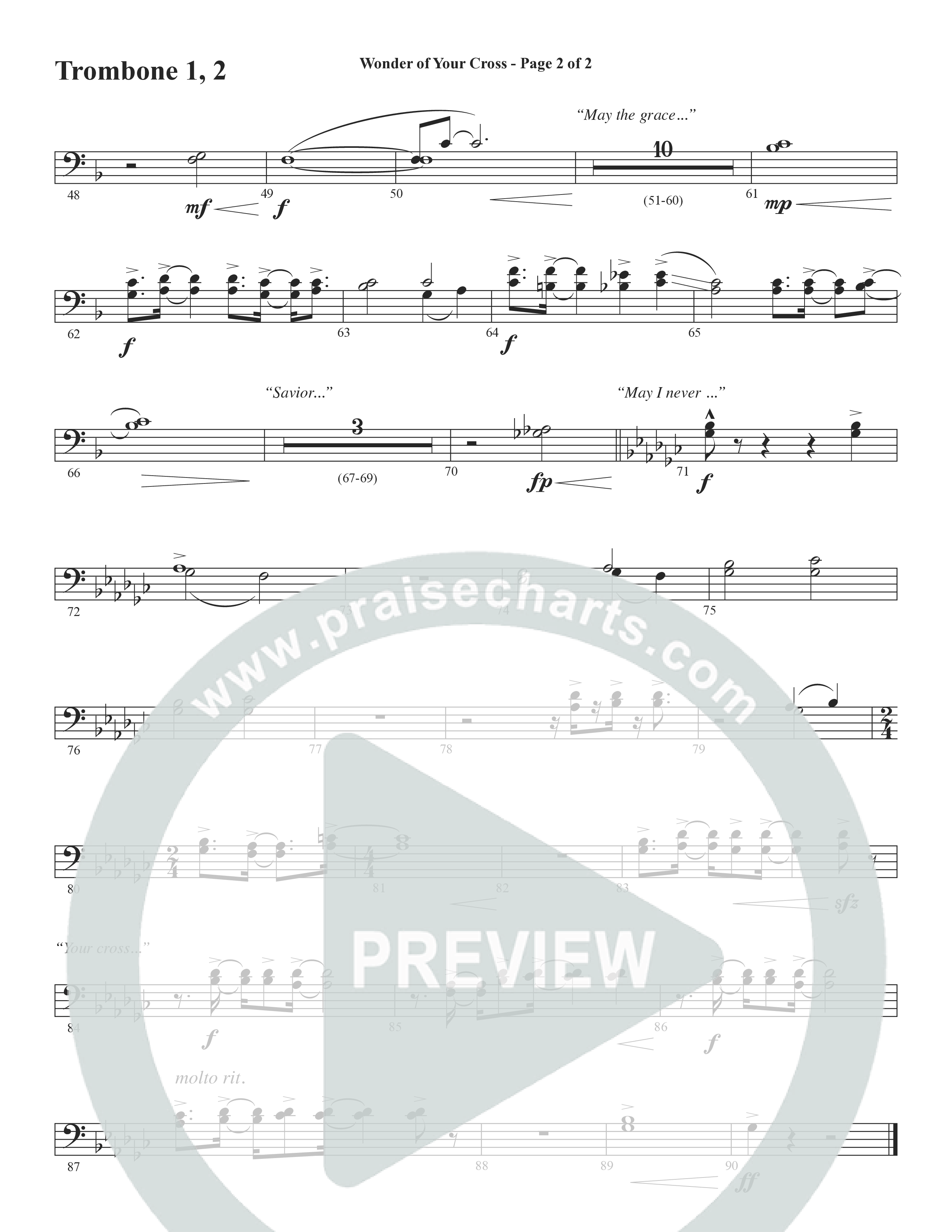 From The Day (Choral Anthem SATB) Trombone 1/2 (Word Music Choral / Orch. Daniel Semsen)