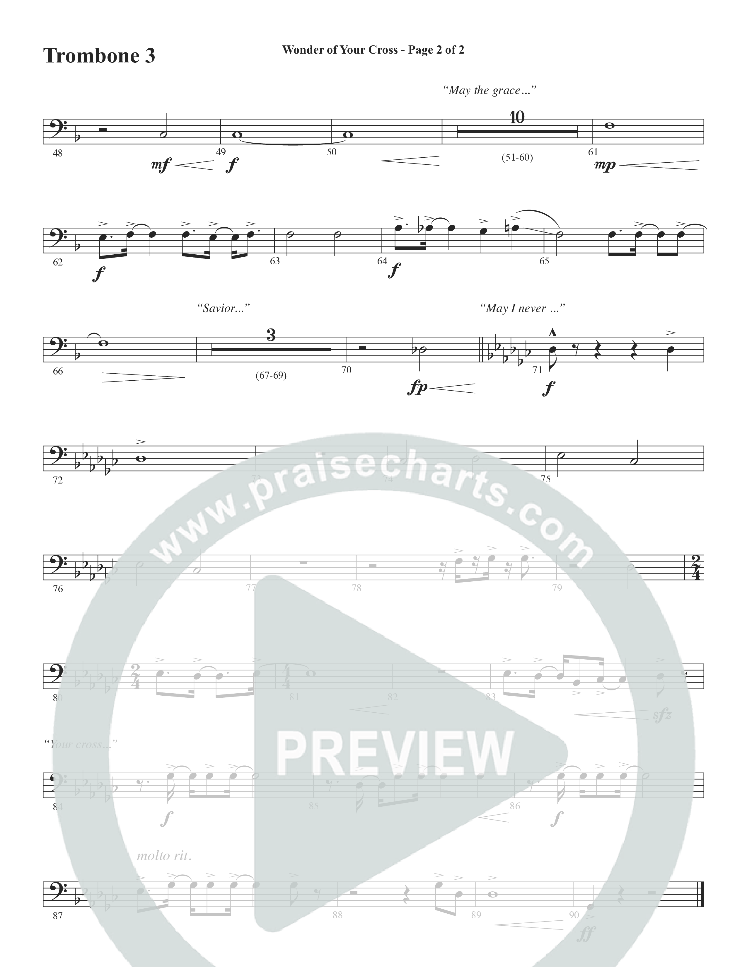 From The Day (Choral Anthem SATB) Trombone 3 (Word Music Choral / Orch. Daniel Semsen)